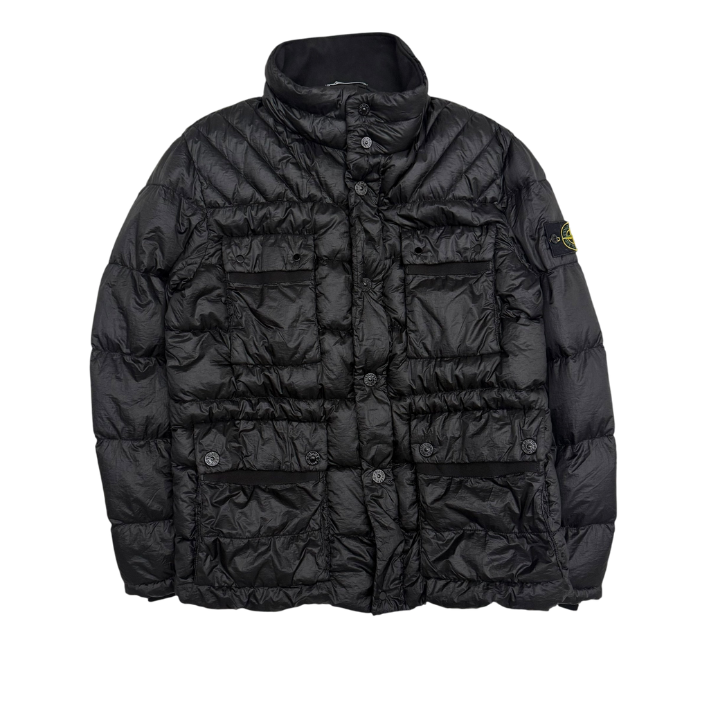 Stone Island AW11 Garment-Dyed Down Puffer Jacket Black (Size L)