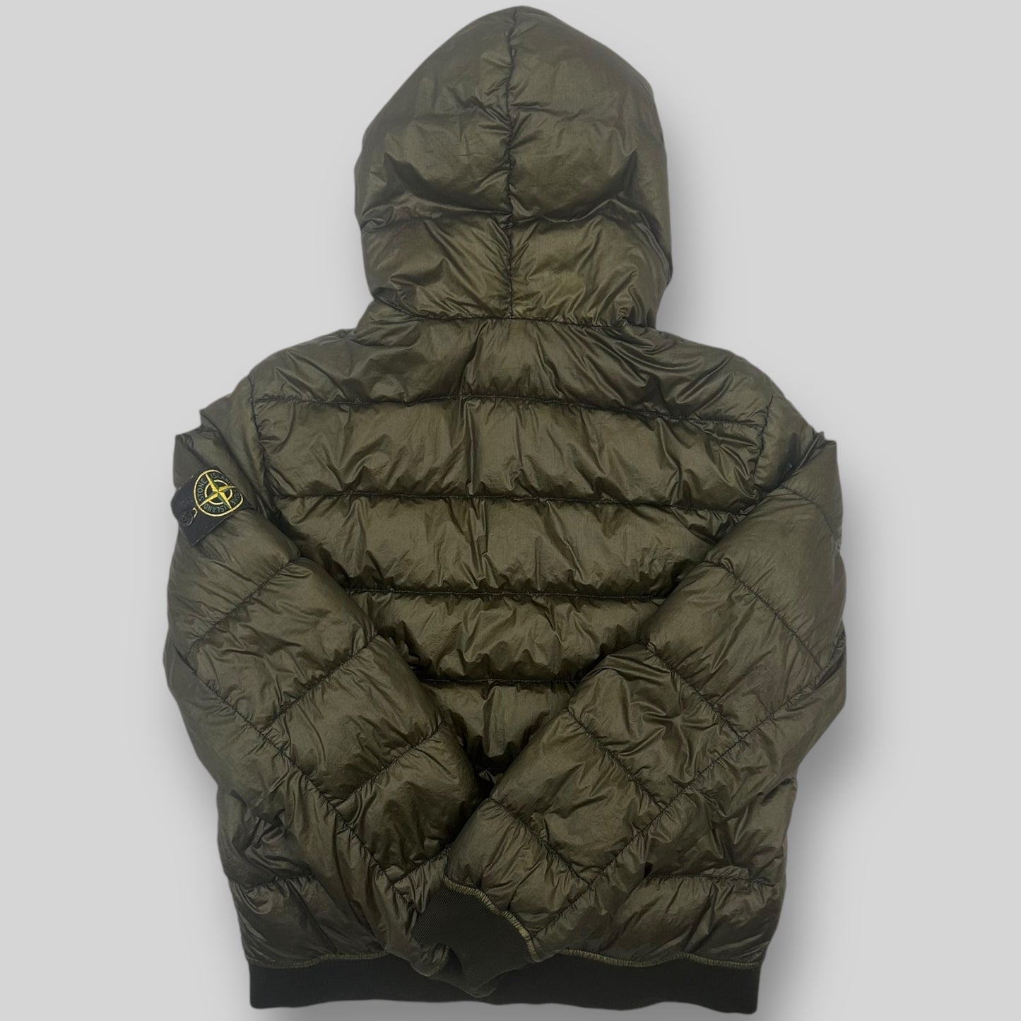 2015 Stone Island Garment Dyed Down Puffer Jacket Khaki Green (Fits M/L)