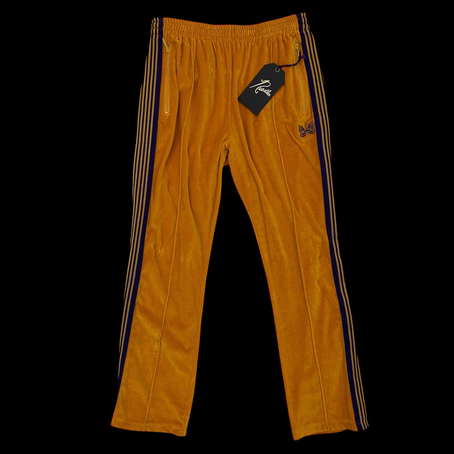 Needles Velour Track Pants Yellow/Purple (Size L)