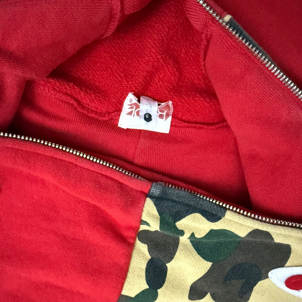 BAPE (A Bathing Ape) 2006 Aoyama Limited Shark Zip-Up Hoodie Red (Size L)