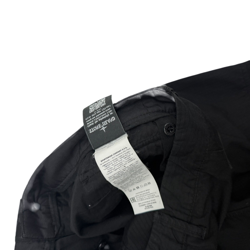 Stone Island Type RE-T Heavy Cotton-Ripstop Cargo Pants Black (Size 32”)