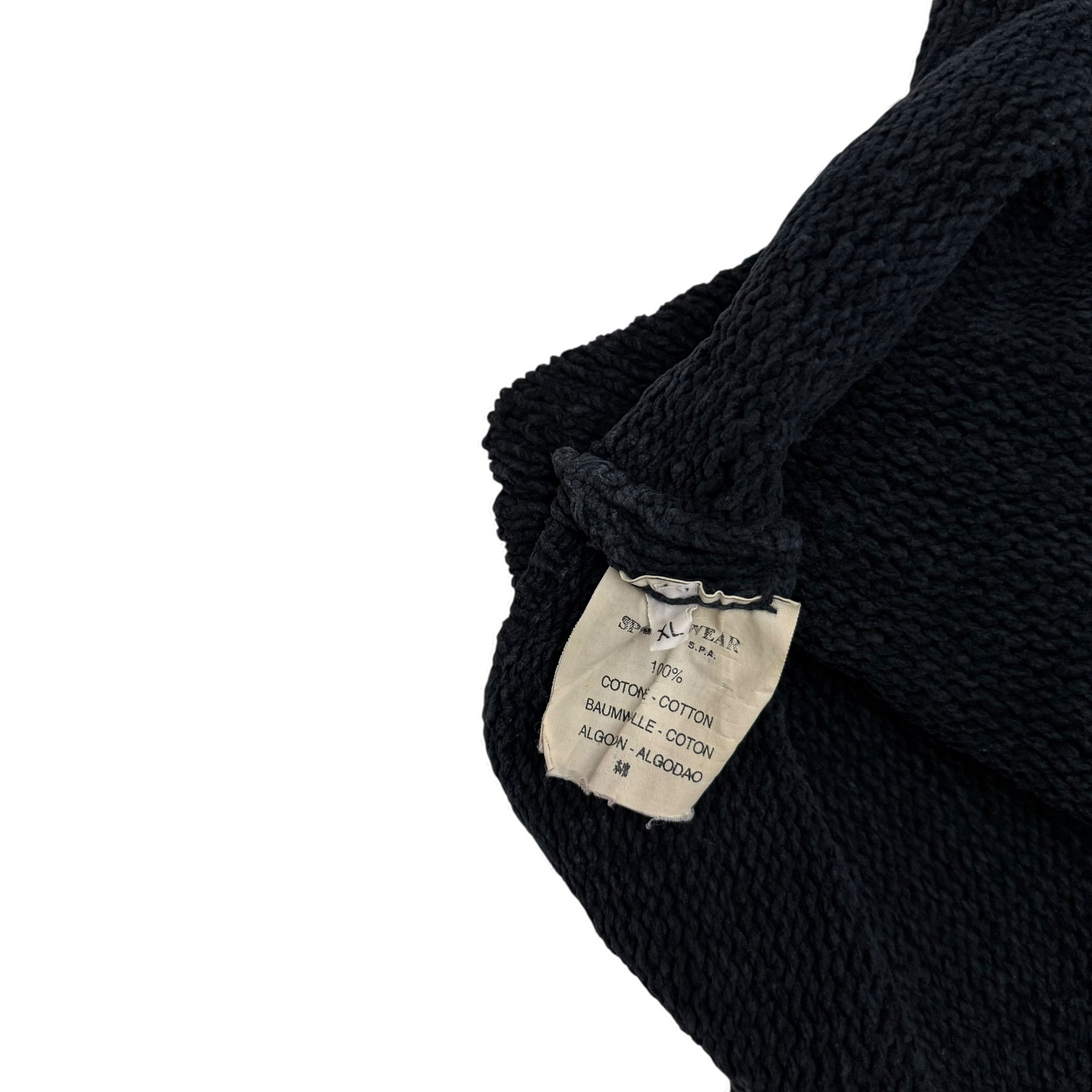 Stone Island AW00 Faded Heavy Ribbed Knit Sweatshirt (Size XL)