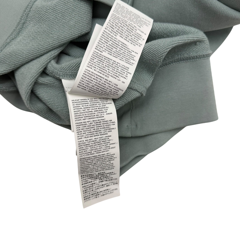 Stone Island Garment-Dyed Quarter-Zip Sweatshirt Light Blue (Fits L-XL)