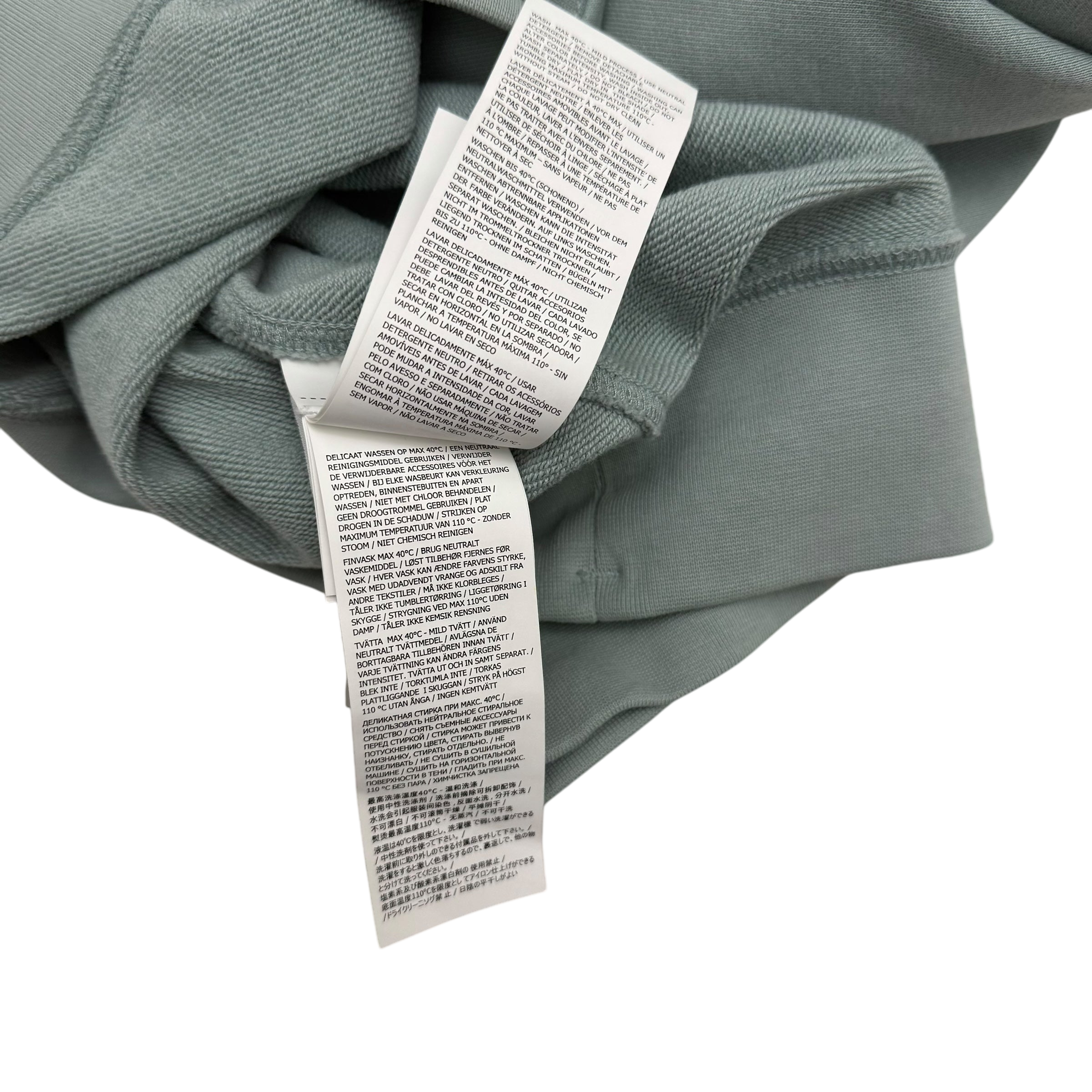 Stone Island Garment-Dyed Quarter-Zip Sweatshirt Light Blue (Fits L-XL)