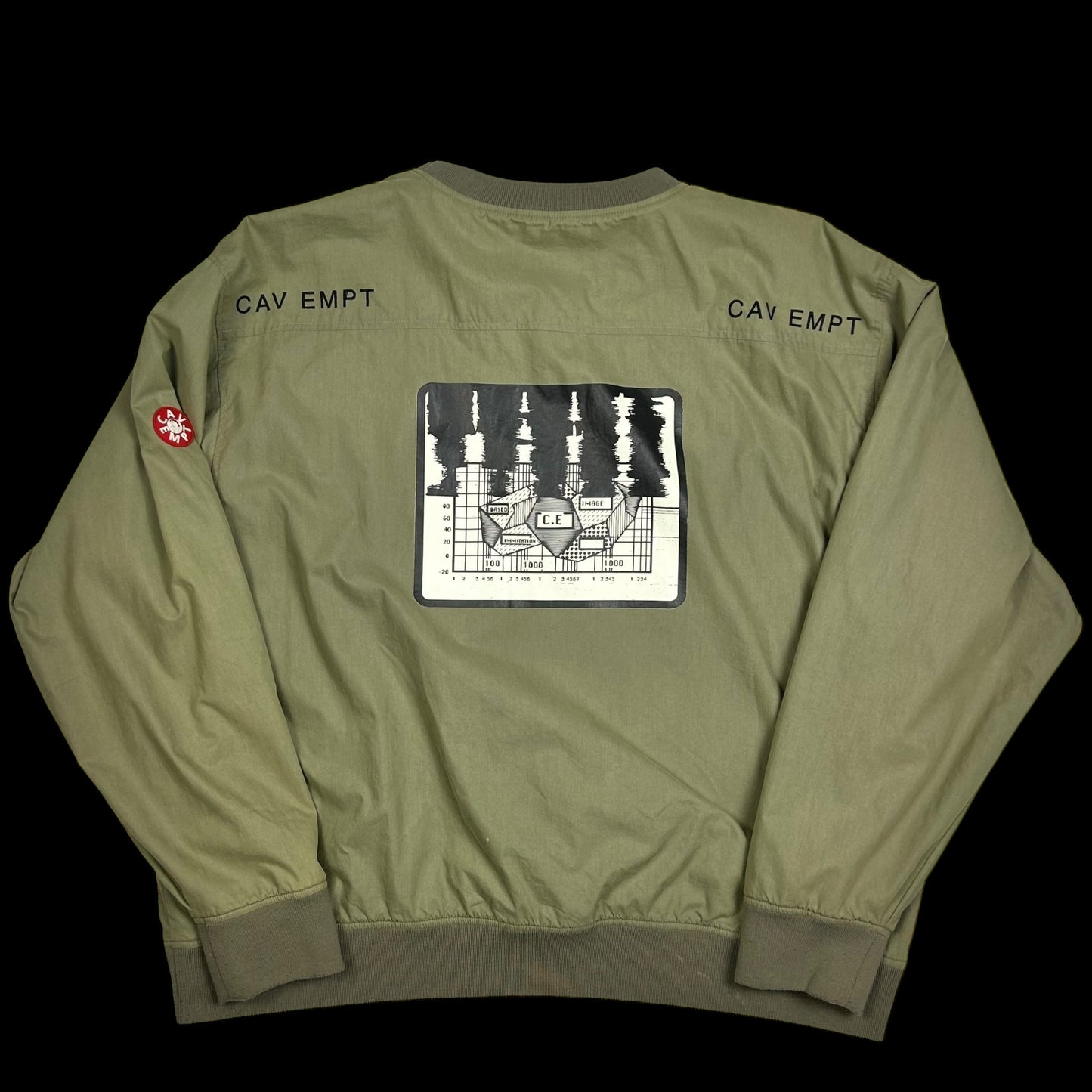 Cav Empt Spell Out Nylon Shell Pullover Green (Size XL)