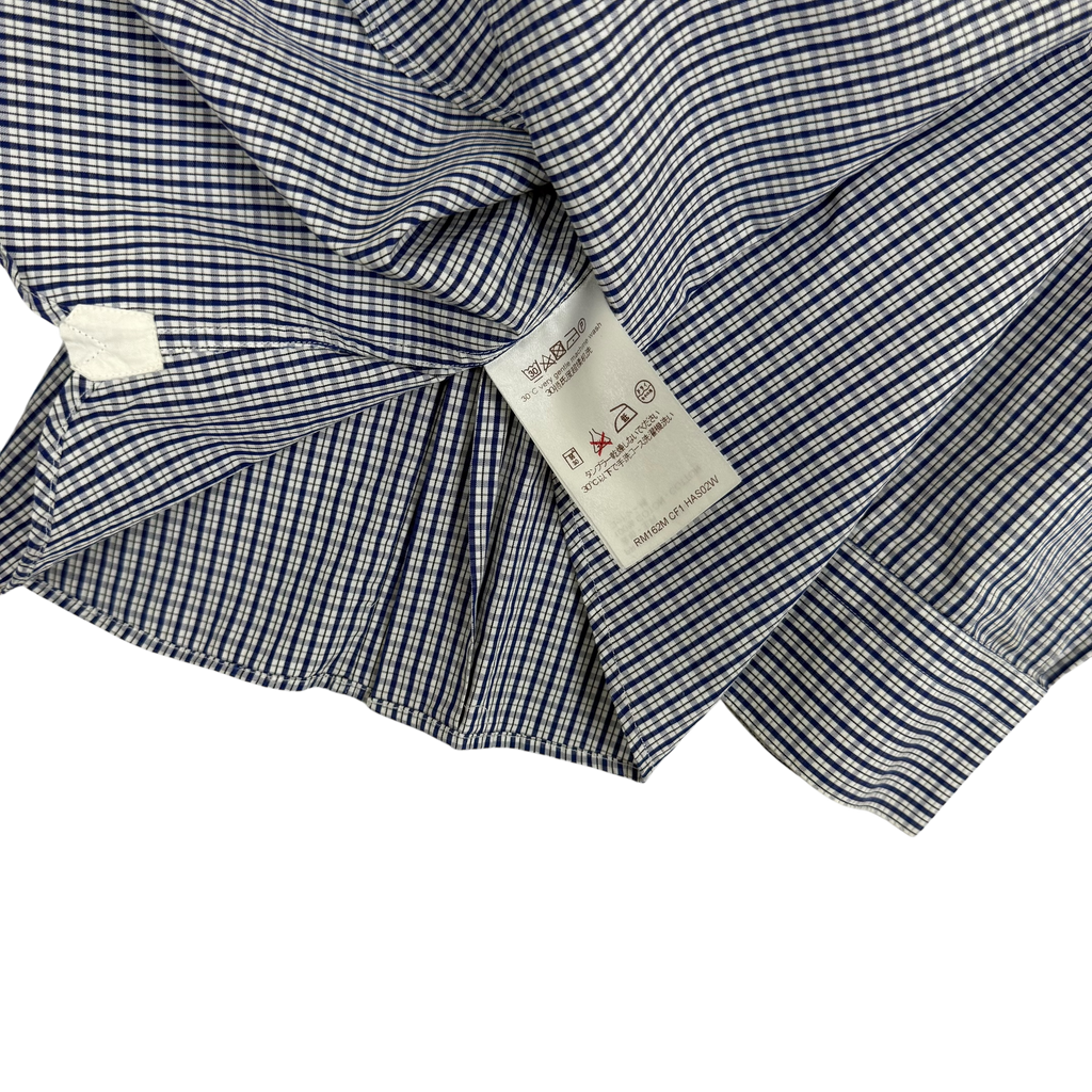 Louis Vuitton Embroidered Logo Checkered Shirt Blue (Size S)