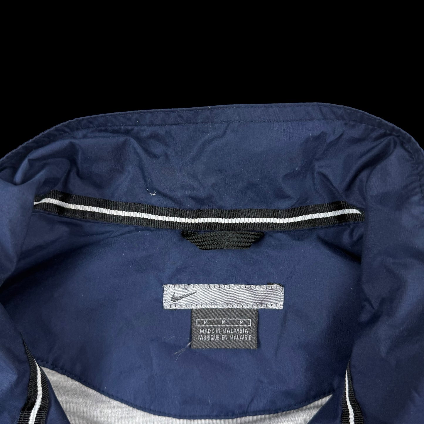 Nike 00s Embroidered Logo Lined Track Jacket White/Navy (part of set) (Fits M-L)