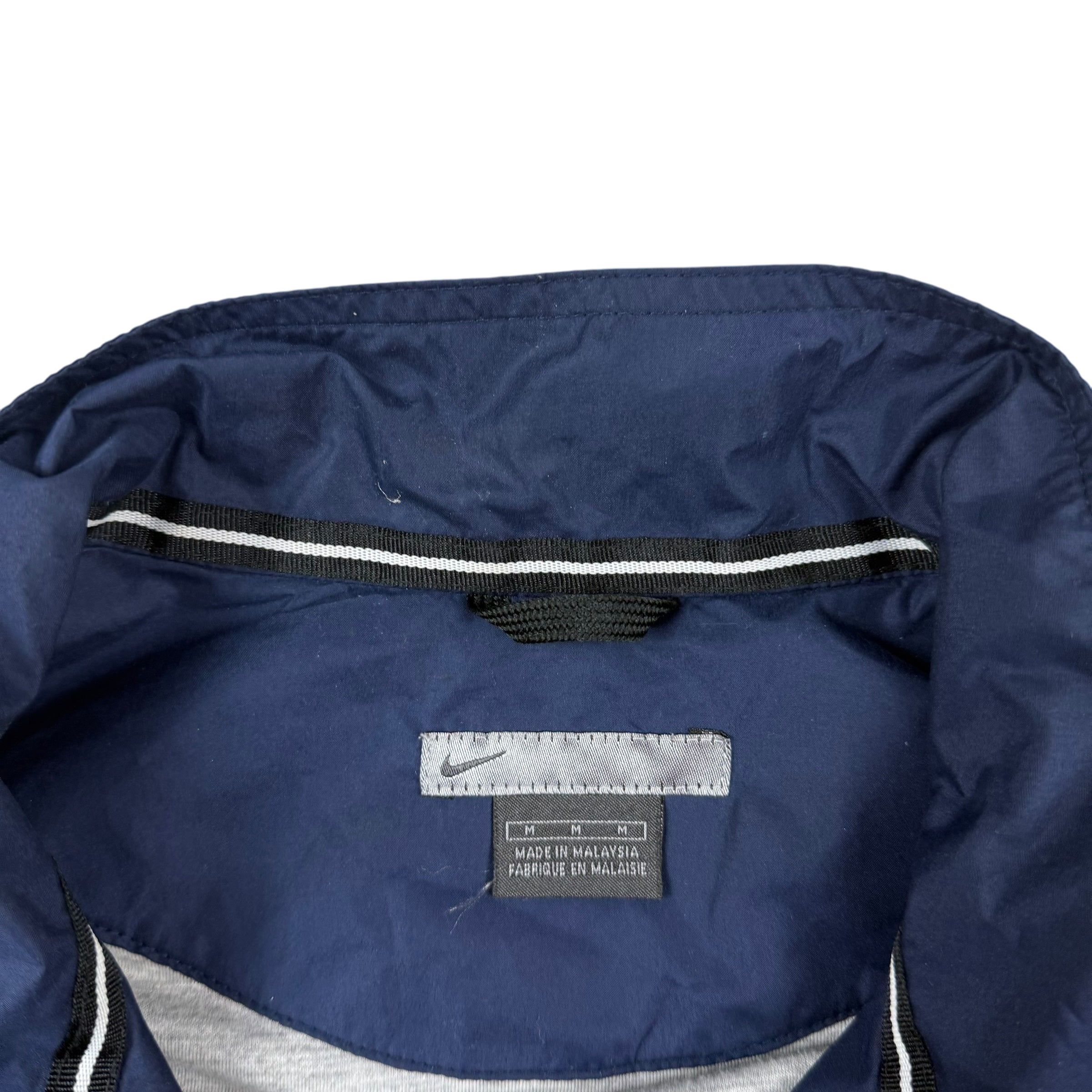 Nike 00s Embroidered Logo Lined Track Jacket White/Navy (part of set) (Fits M-L)