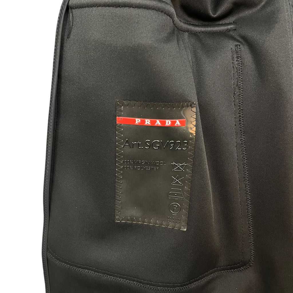 Prada 2007 Wool Buckle Clasp Duffle Coat Black (Size L)