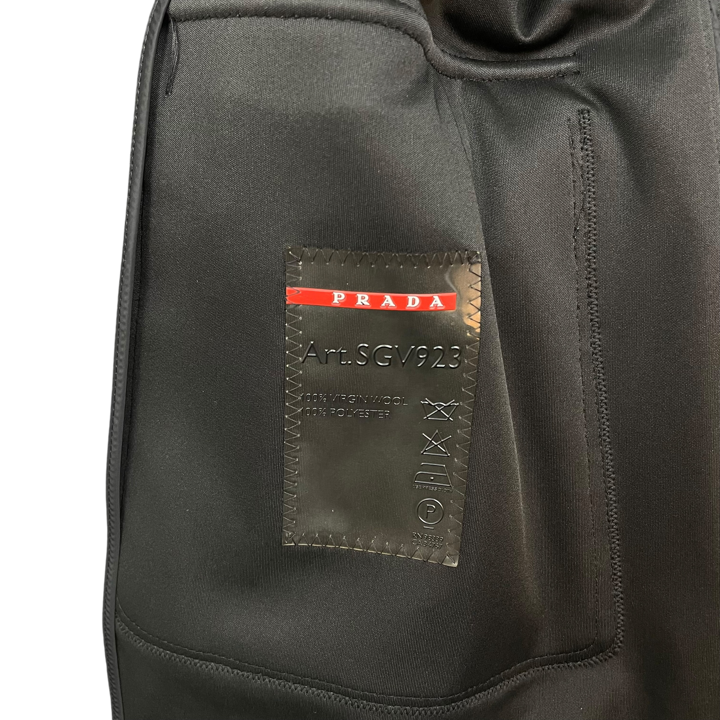 Prada 2007 Wool Buckle Clasp Duffle Coat Black (Size L)