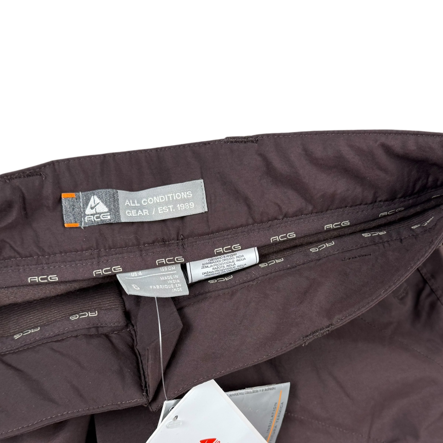 Nike ACG 00s Womens Insulated Cargo Pants Brown (Size 6)