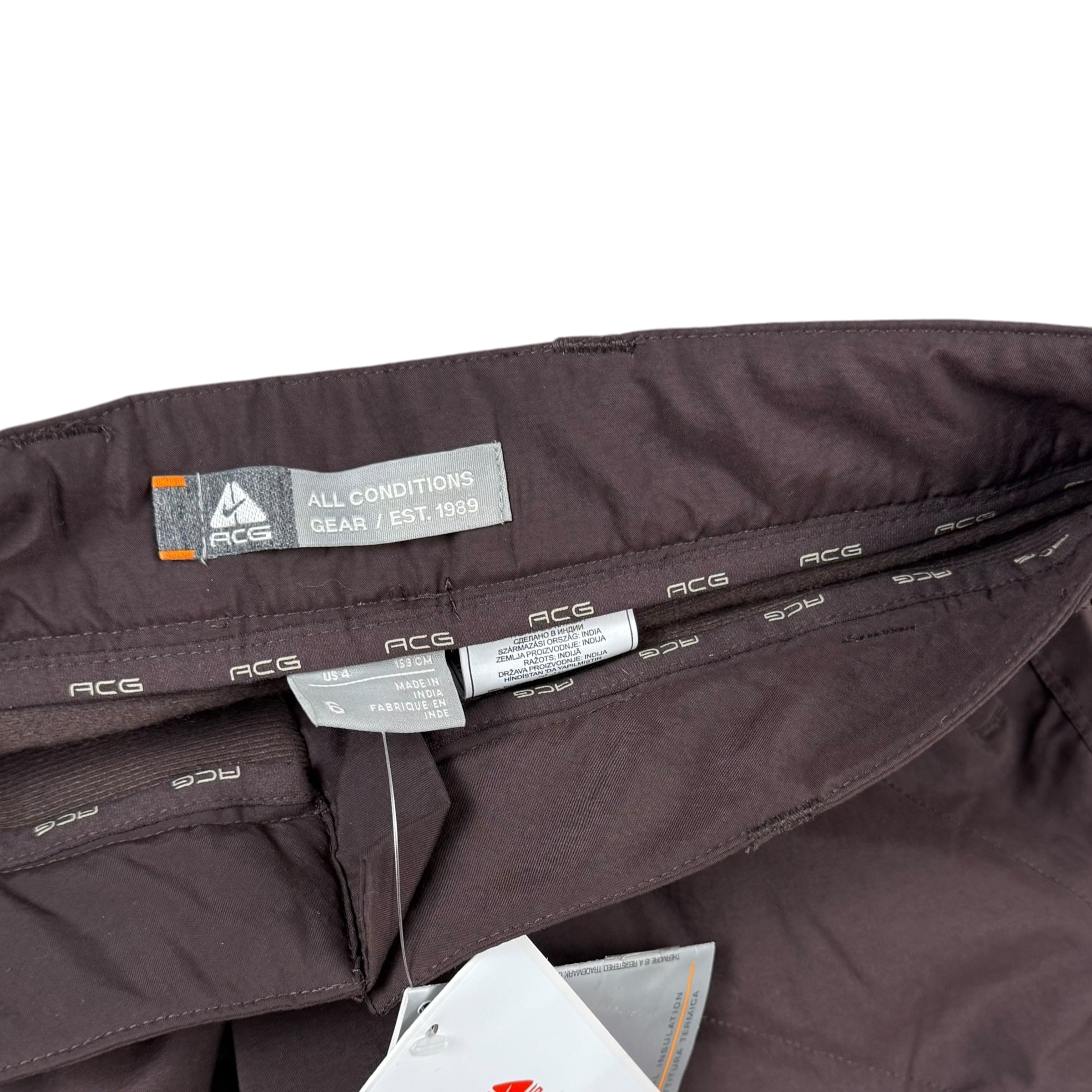 Nike ACG 00s Womens Insulated Cargo Pants Brown (Size 6)