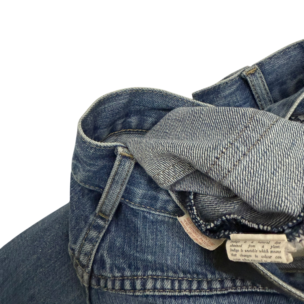 Yves Saint Laurent 2000s Embroidered Logo Jeans (Size 32”)