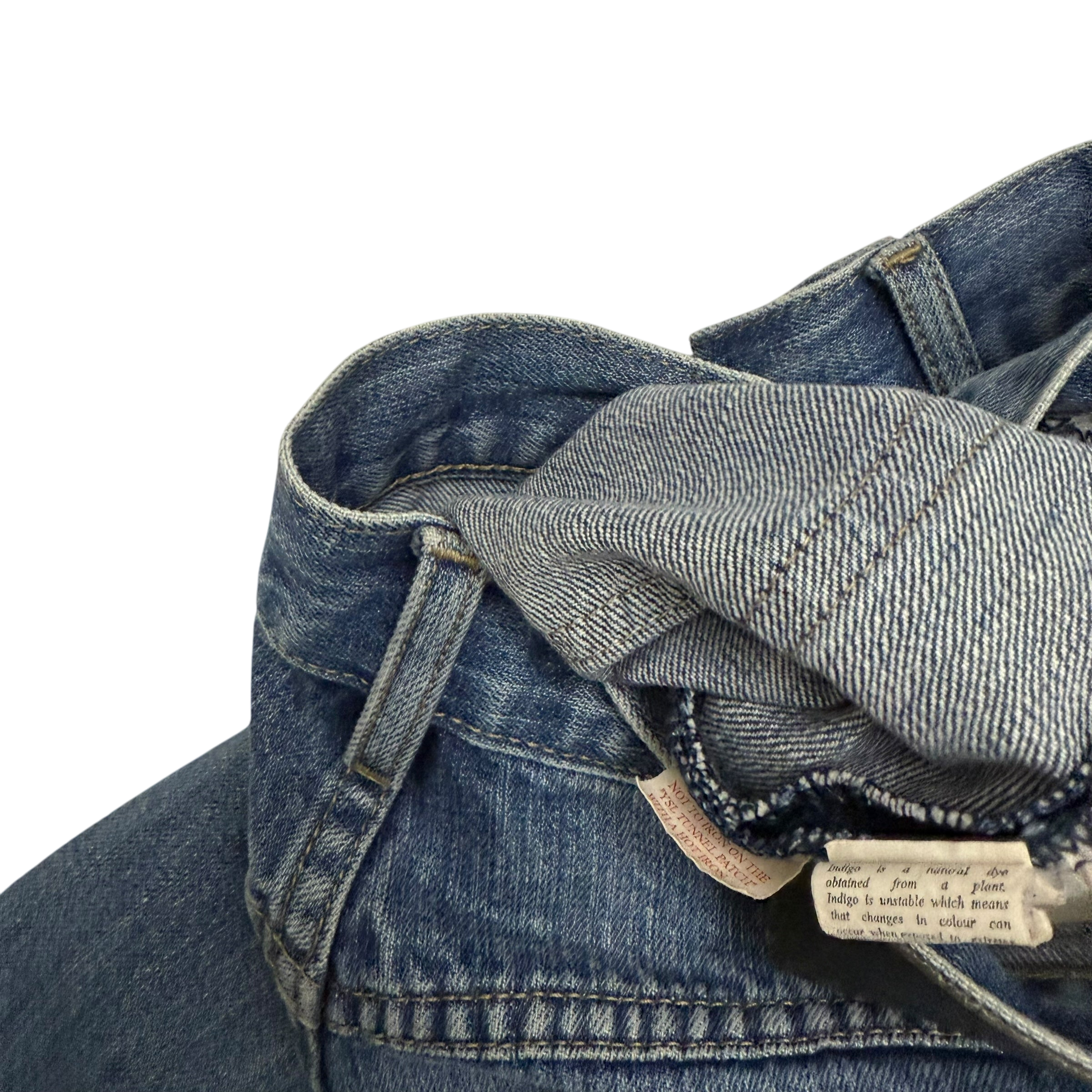 Yves Saint Laurent 2000s Embroidered Logo Jeans (Size 32”)
