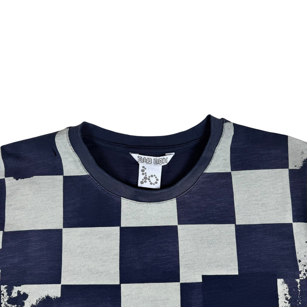 Bad Son Checkerboard T-Shirt Navy (Size XL)