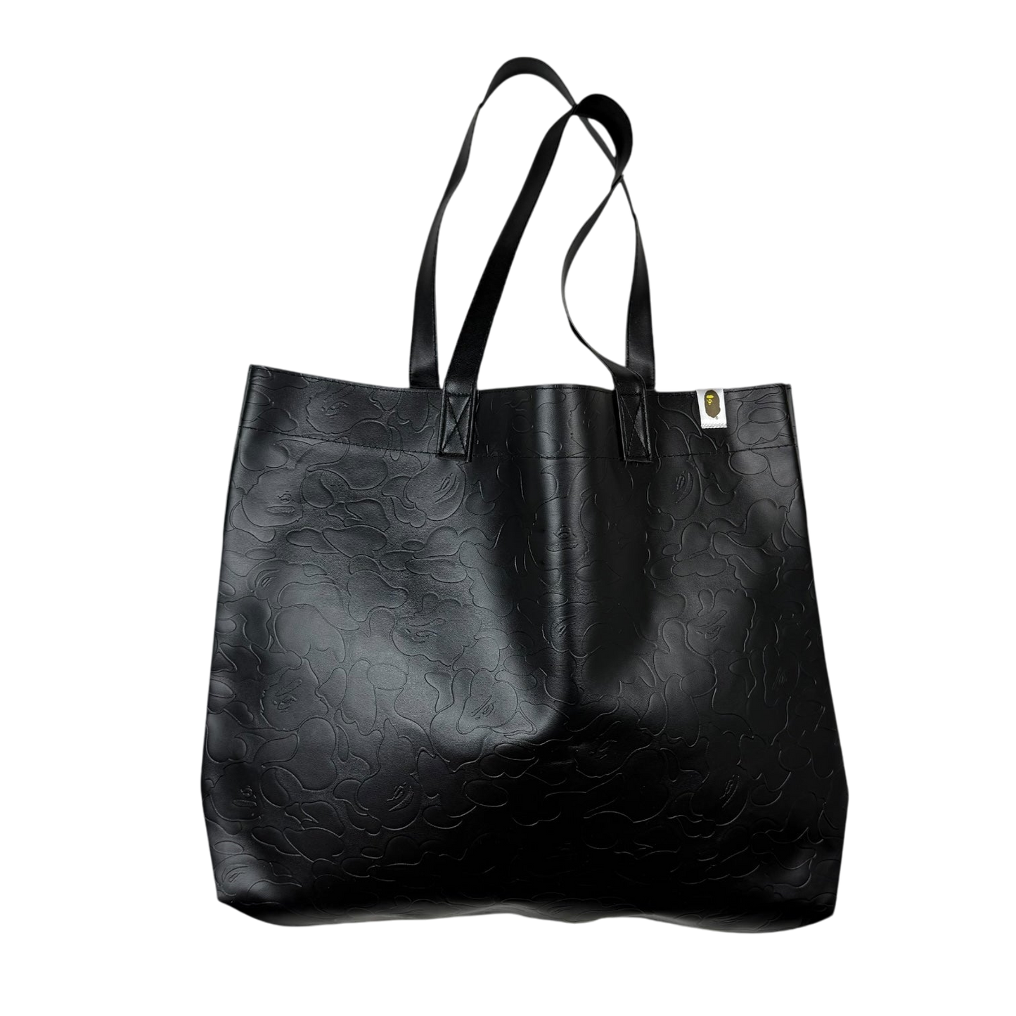BAPE (A Bathing Ape) Solid Camo Faux Leather Tote Bag Black