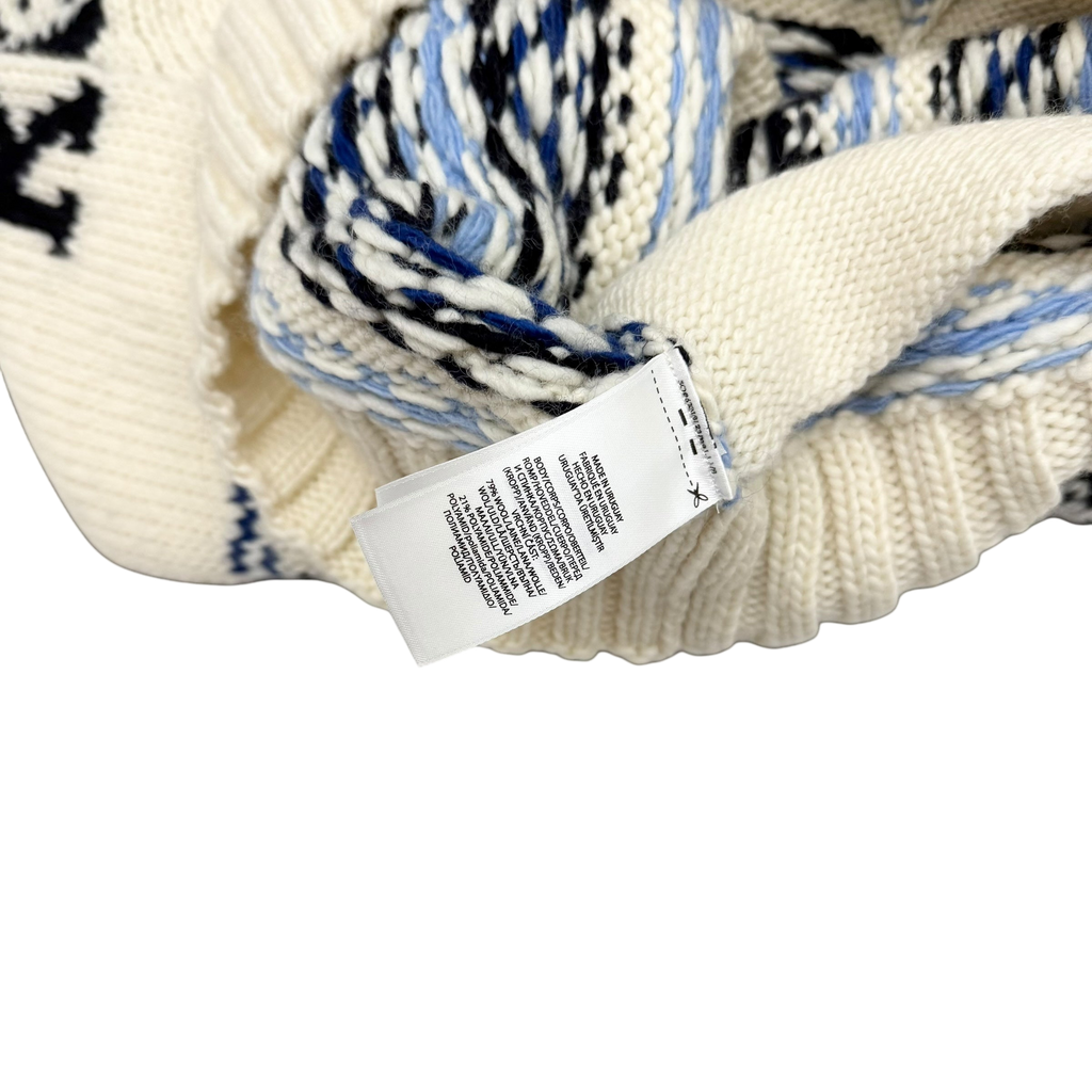 Polo Ralph Lauren Graphic Wool-Blend Full-Zip Cardigan Cream (Size M)