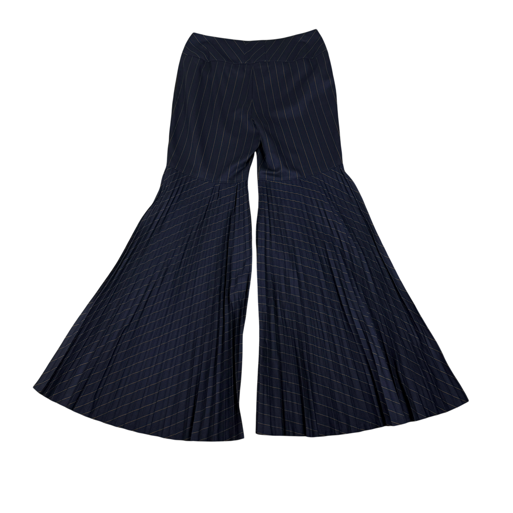 Dolce & Gabbana F/W2000 Wool Pleated Pinstripe Pants Navy (Size 38)