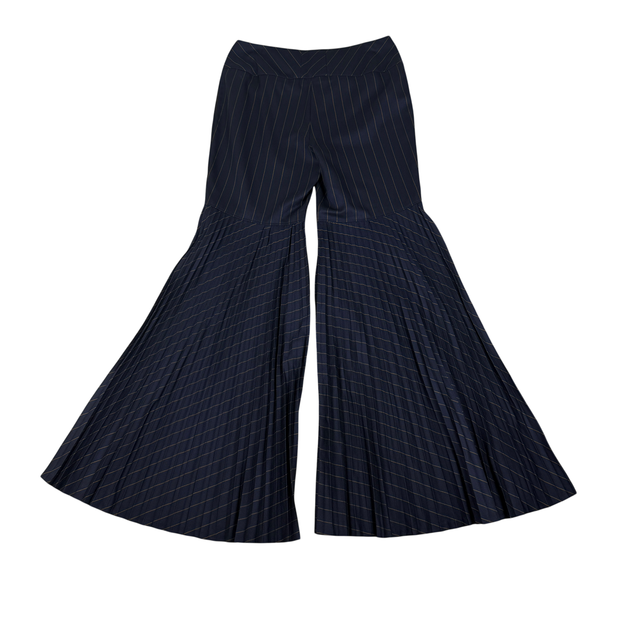 Dolce & Gabbana F/W2000 Wool Pleated Pinstripe Pants Navy (Size 38)