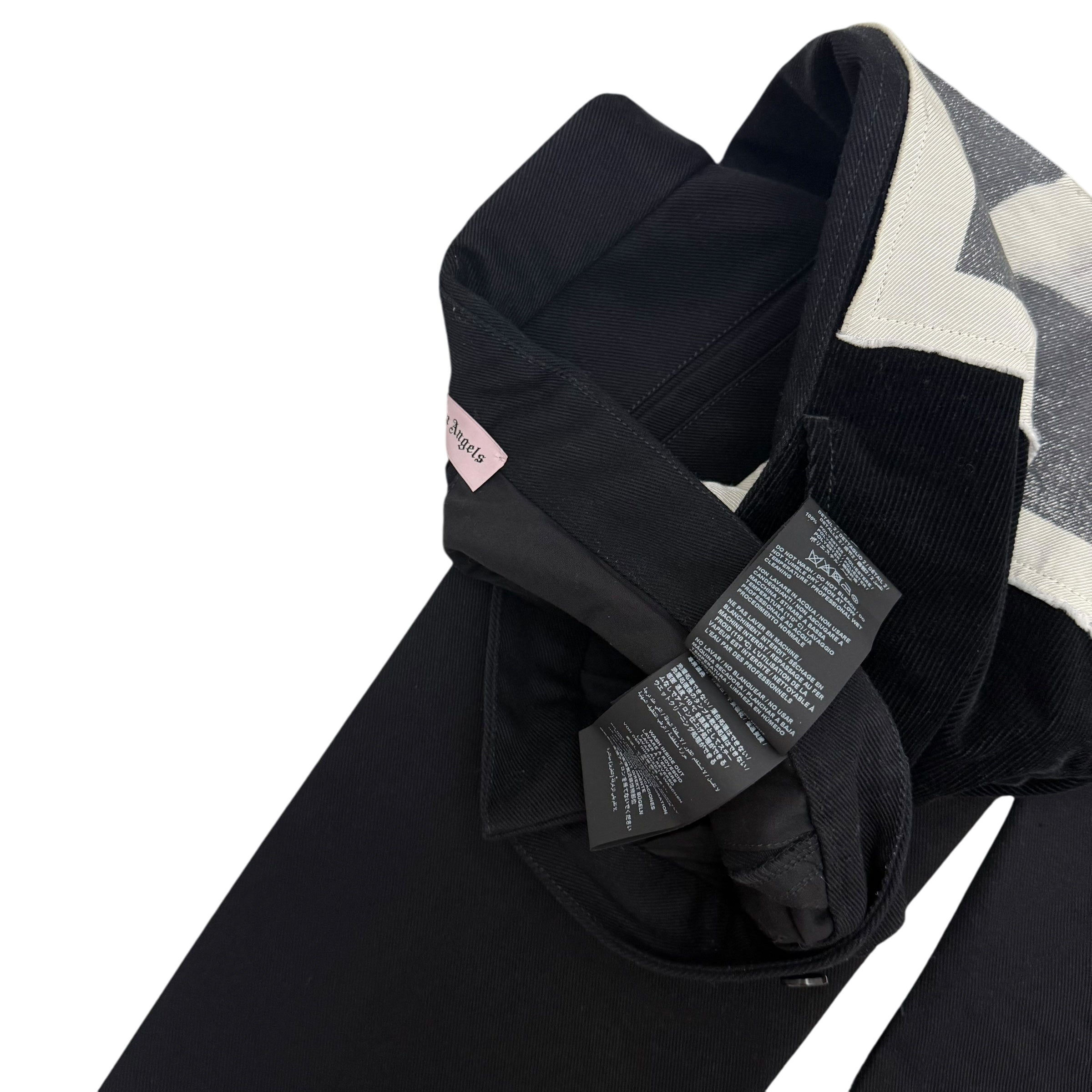 Palm Angels Corduroy Patchwork Pants Black (Size M)