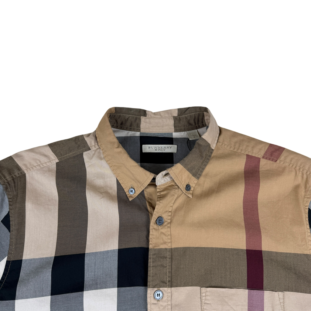 Burberry Nova Check Short Sleeve Shirt (Size L)