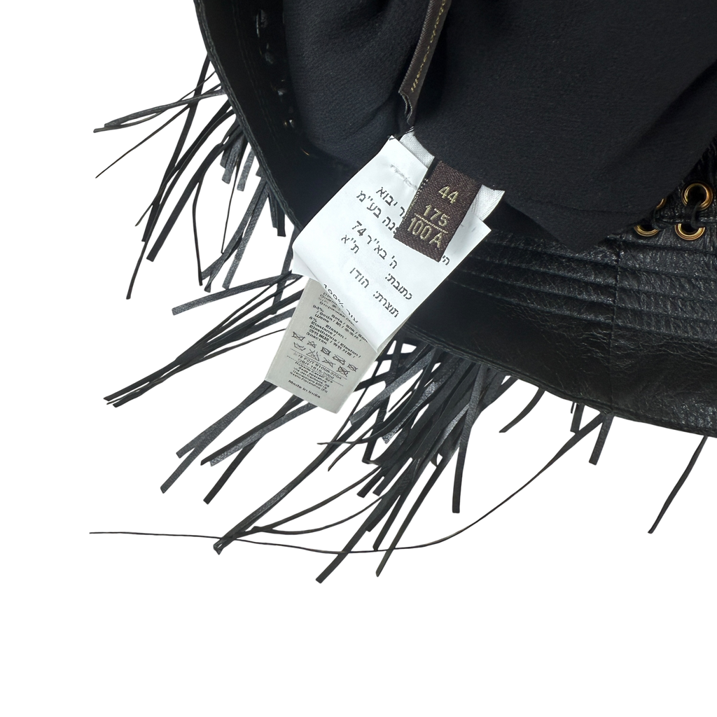 Roberto Cavalli Fringe Leather Jacket (Size 44)