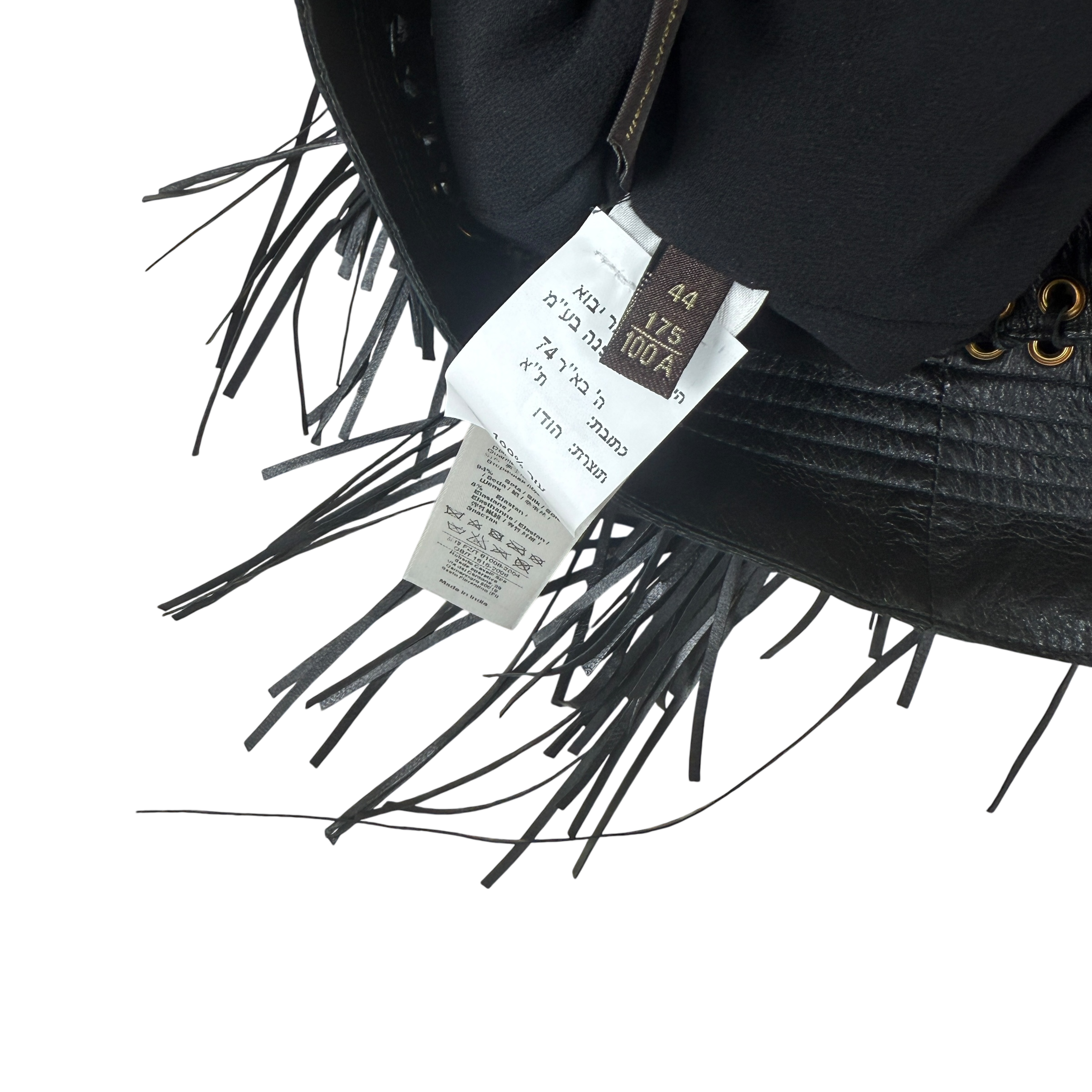 Roberto Cavalli Fringe Leather Jacket (Size 44)