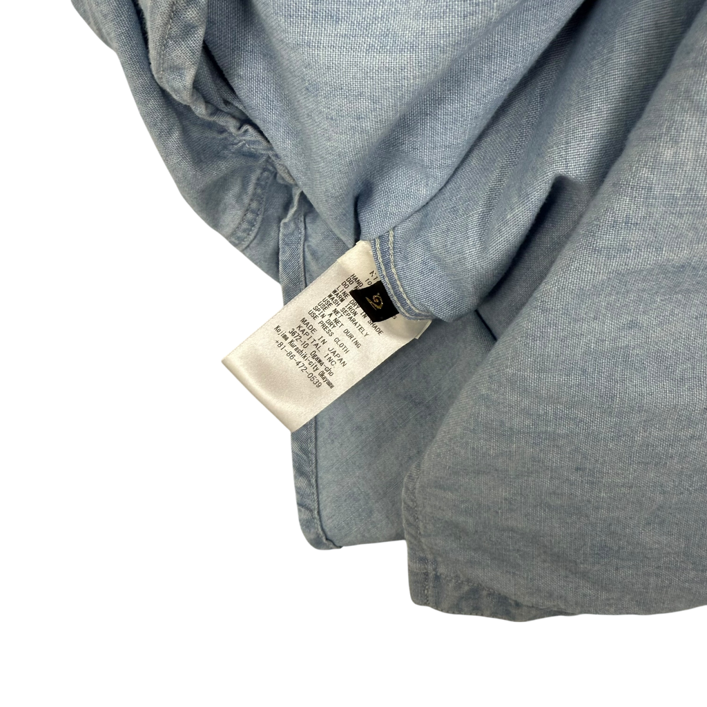 Kapital SS19 Cat Embroidered Cotton-Chambray Shirt Blue (Fits S-M)