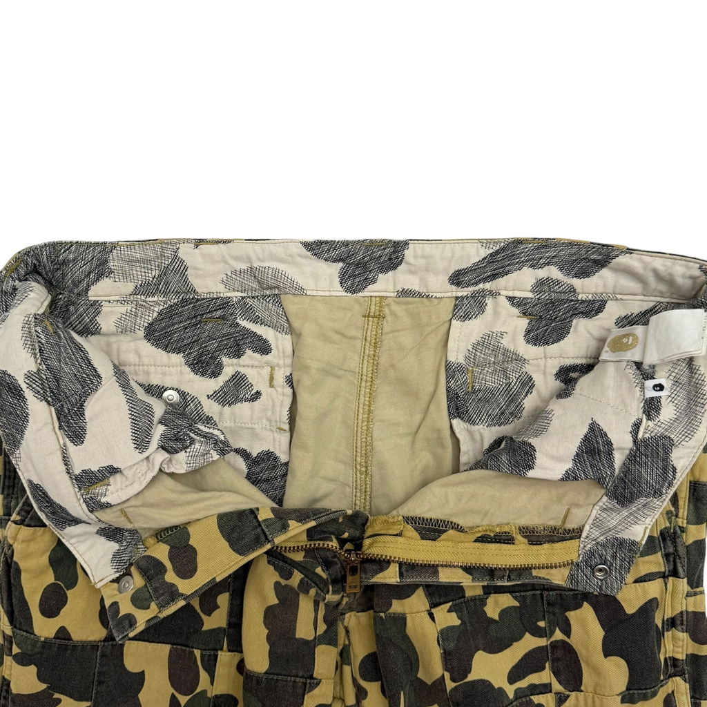 Bape (A Bathing Ape) Camo Patchwork Shorts (Size M)