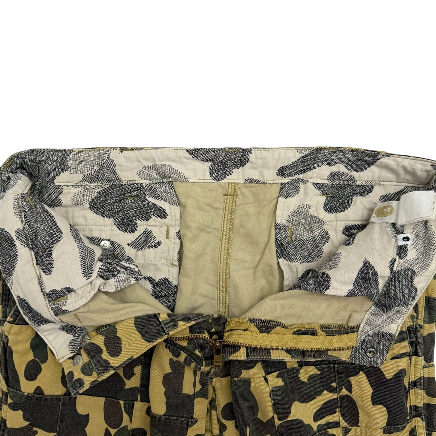 Bape (A Bathing Ape) Camo Patchwork Shorts (Size M)