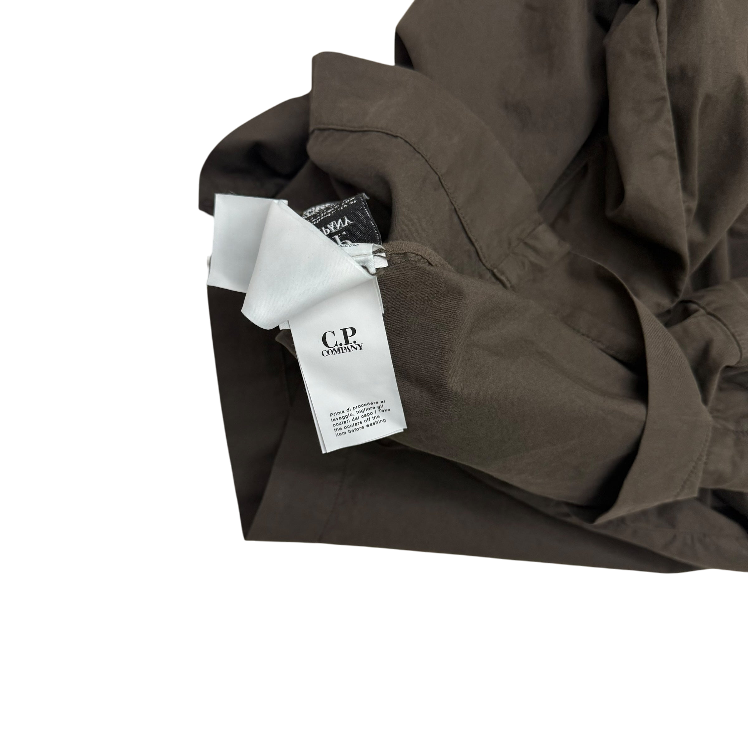 C.P. Company Gabardine Pocket Lens Overshirt Brown (Fits L-XL)