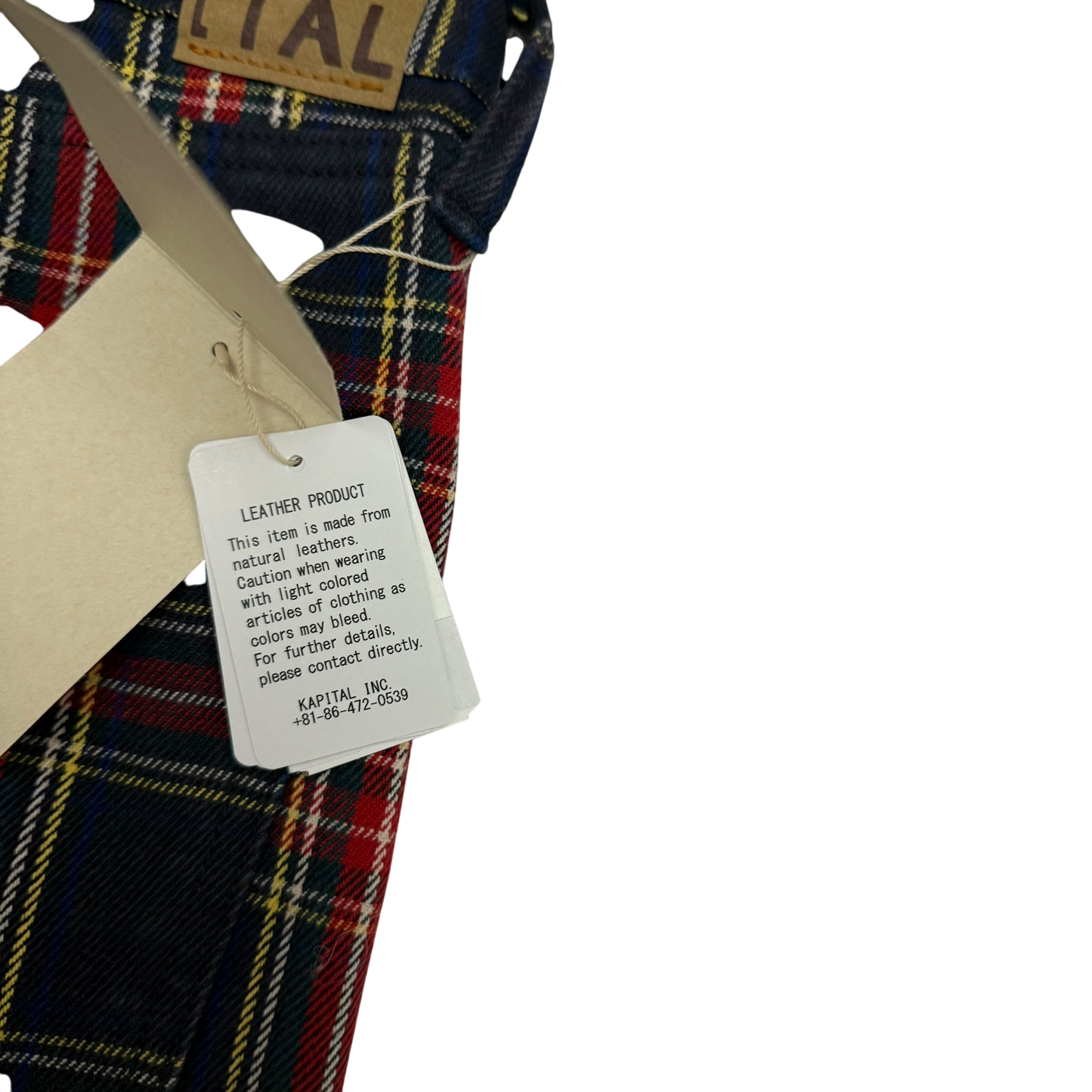 Kapital 11oz Tartan Check 5P Monkey Cisco Jeans (Studs Remake) Red (Size 36”)