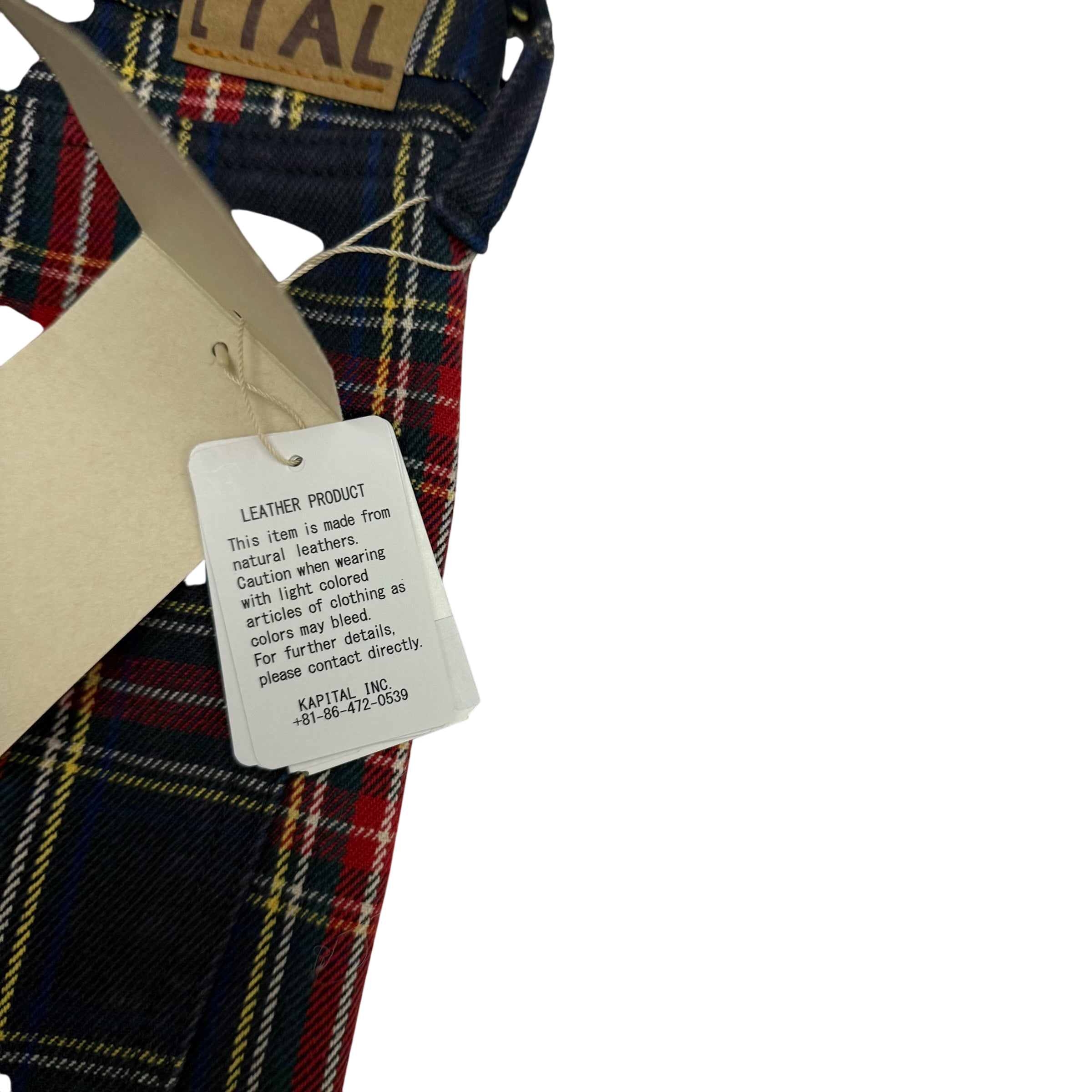 Kapital 11oz Tartan Check 5P Monkey Cisco Jeans (Studs Remake) Red (Size 36”)