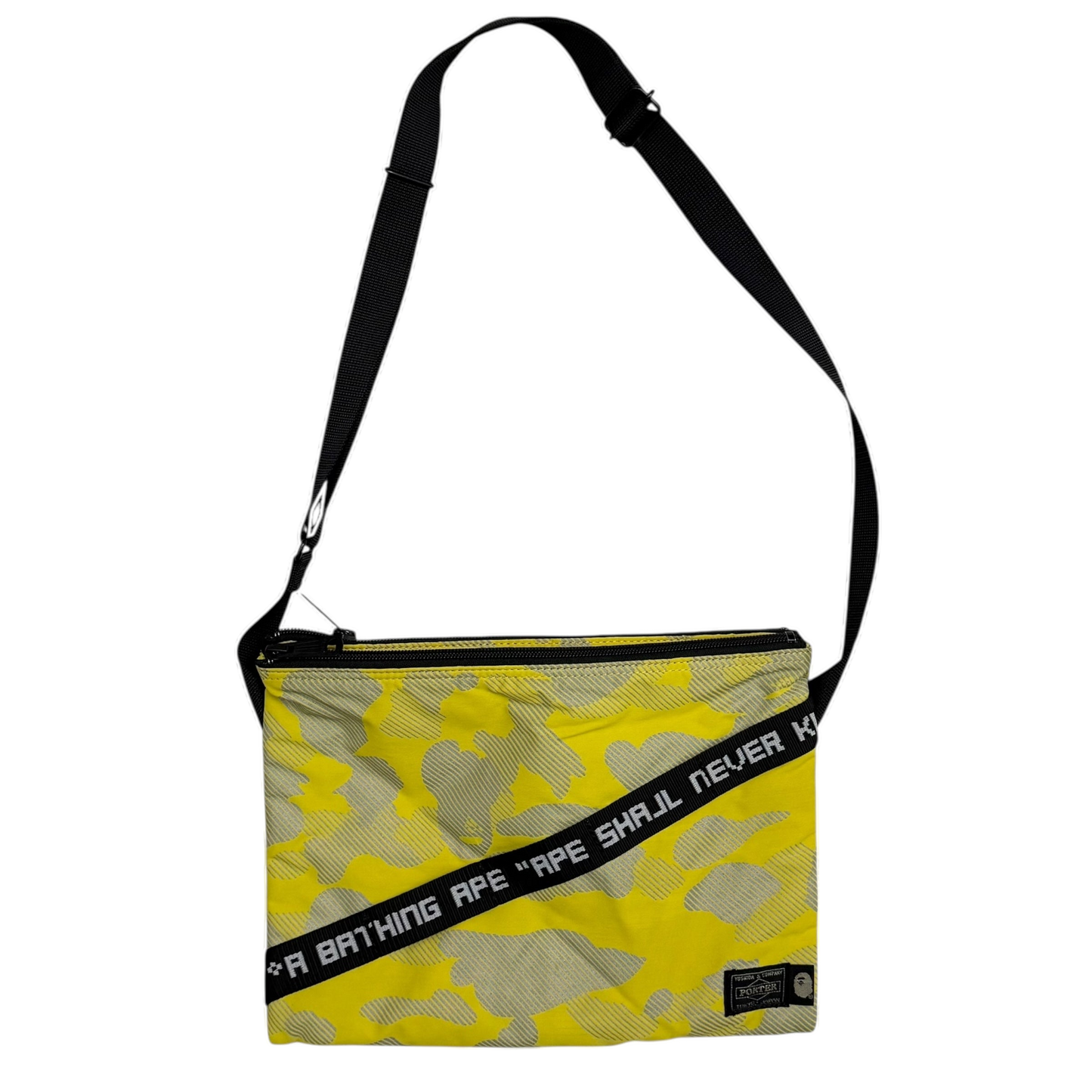 BAPE (A Bathing Ape) x Porter 3M Camo Sacoche Yellow
