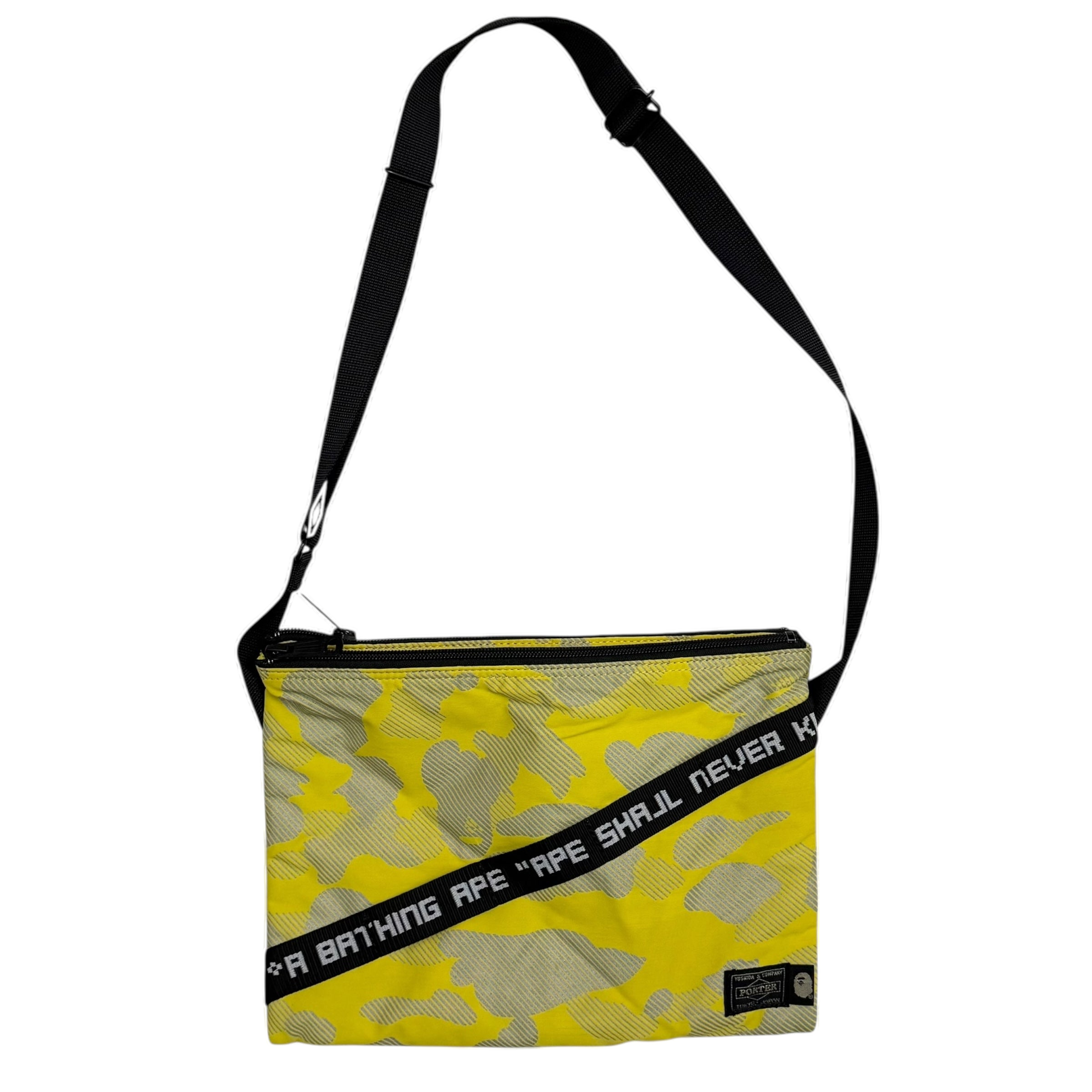 BAPE (A Bathing Ape) x Porter 3M Camo Sacoche Yellow