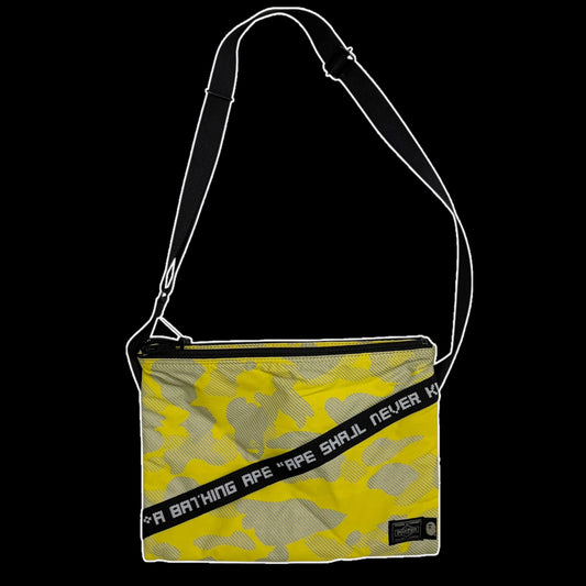 BAPE (A Bathing Ape) x Porter 3M Camo Sacoche Yellow