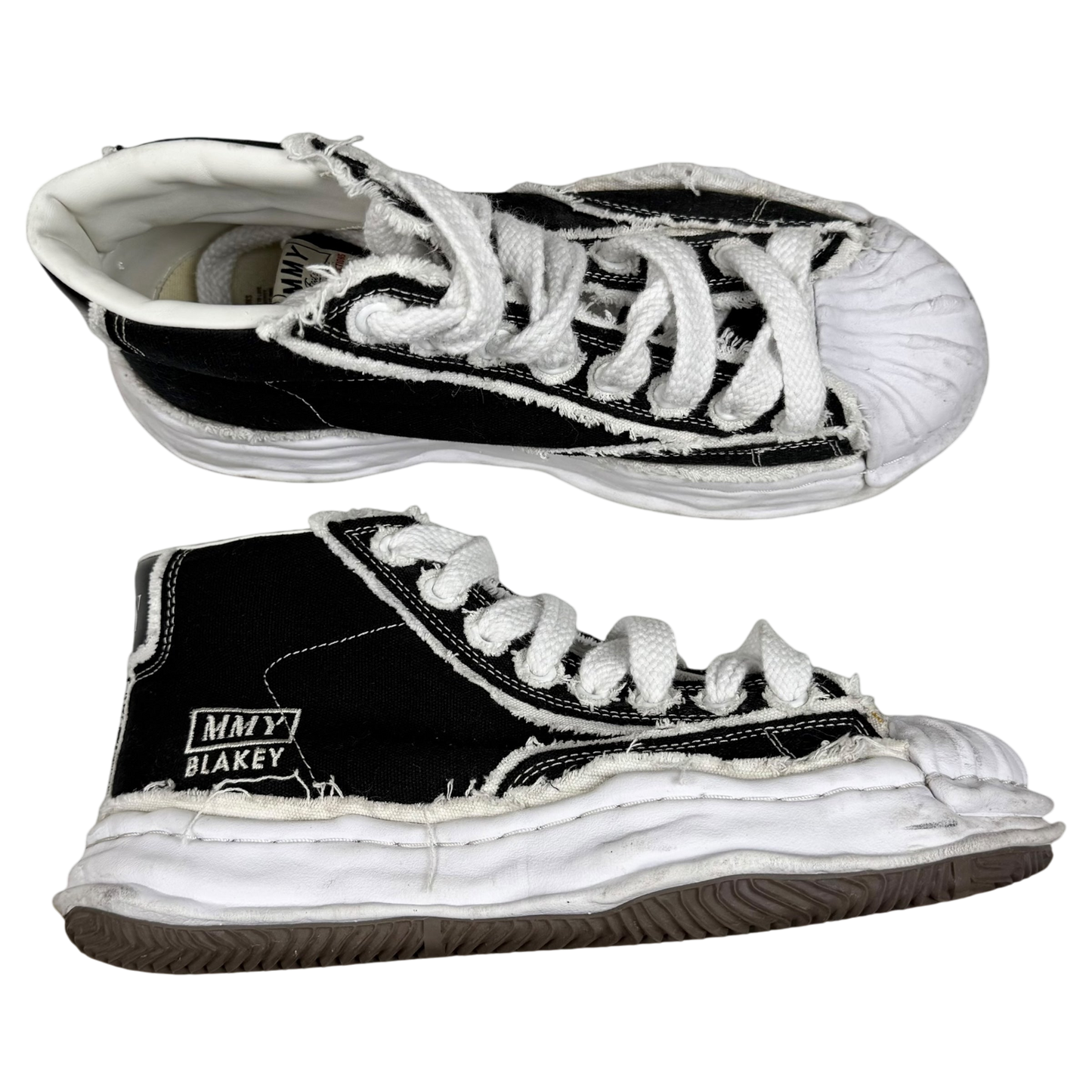 Men's Maison Mihara Yasuhiro Blakey OG Sole Canvas High Black / White (US11/EU44)