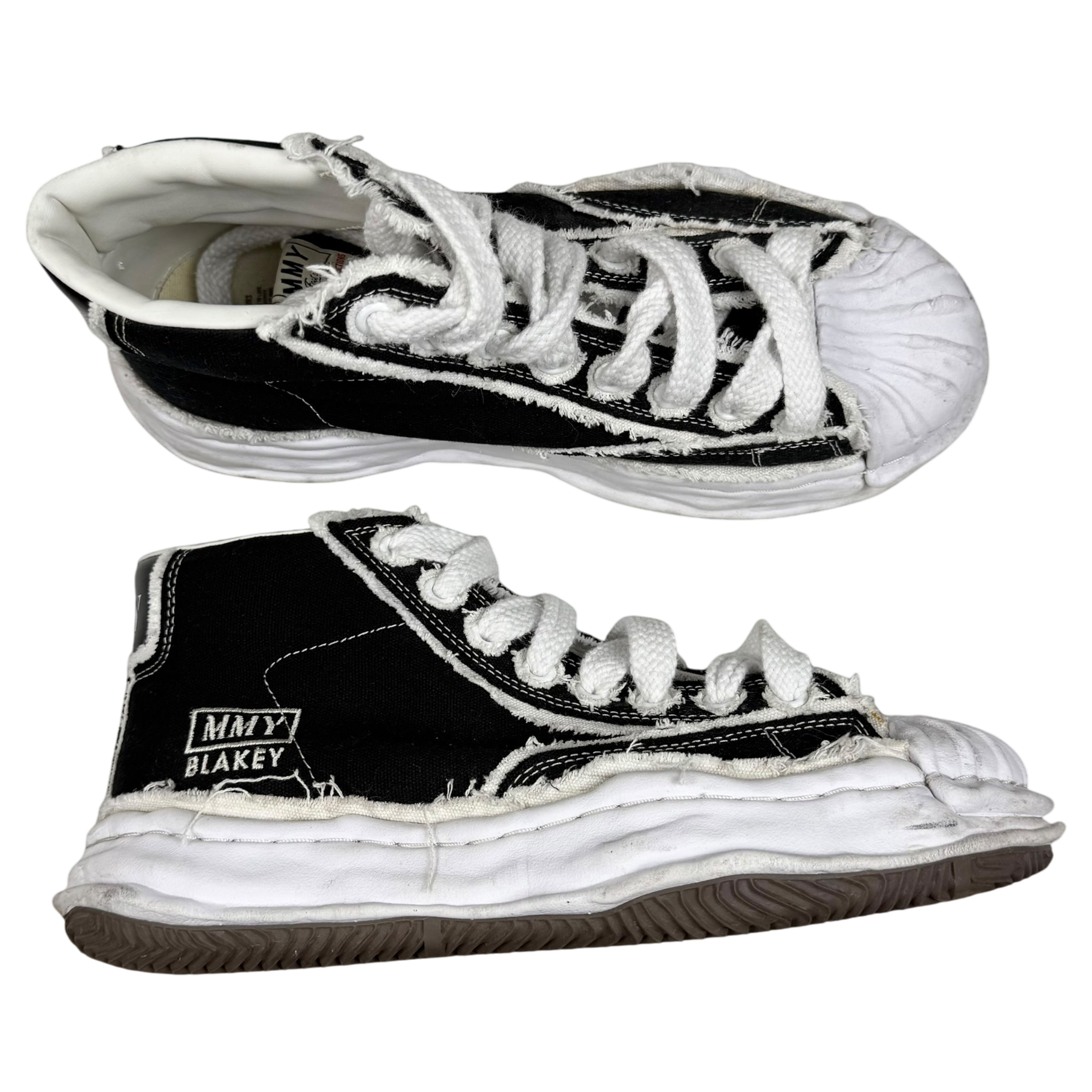 Men's Maison Mihara Yasuhiro Blakey OG Sole Canvas High Black / White (US11/EU44)