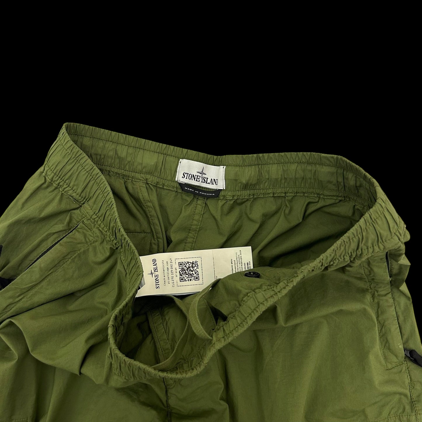 Stone Island RE-T Cargo Pants Olive Green (Size 36”)