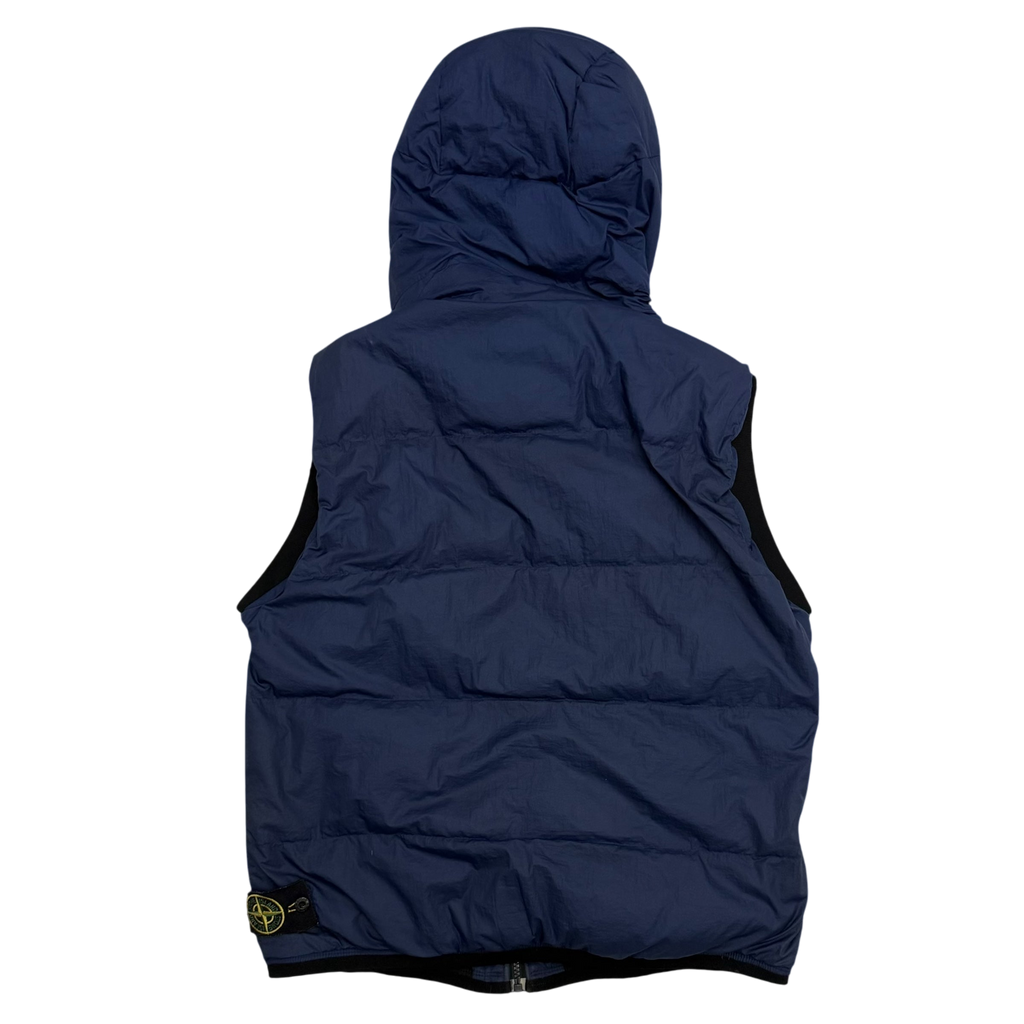 Stone Island AW11 Opaque Nylon Tela Down Puffer Gilet Navy (Fits L)