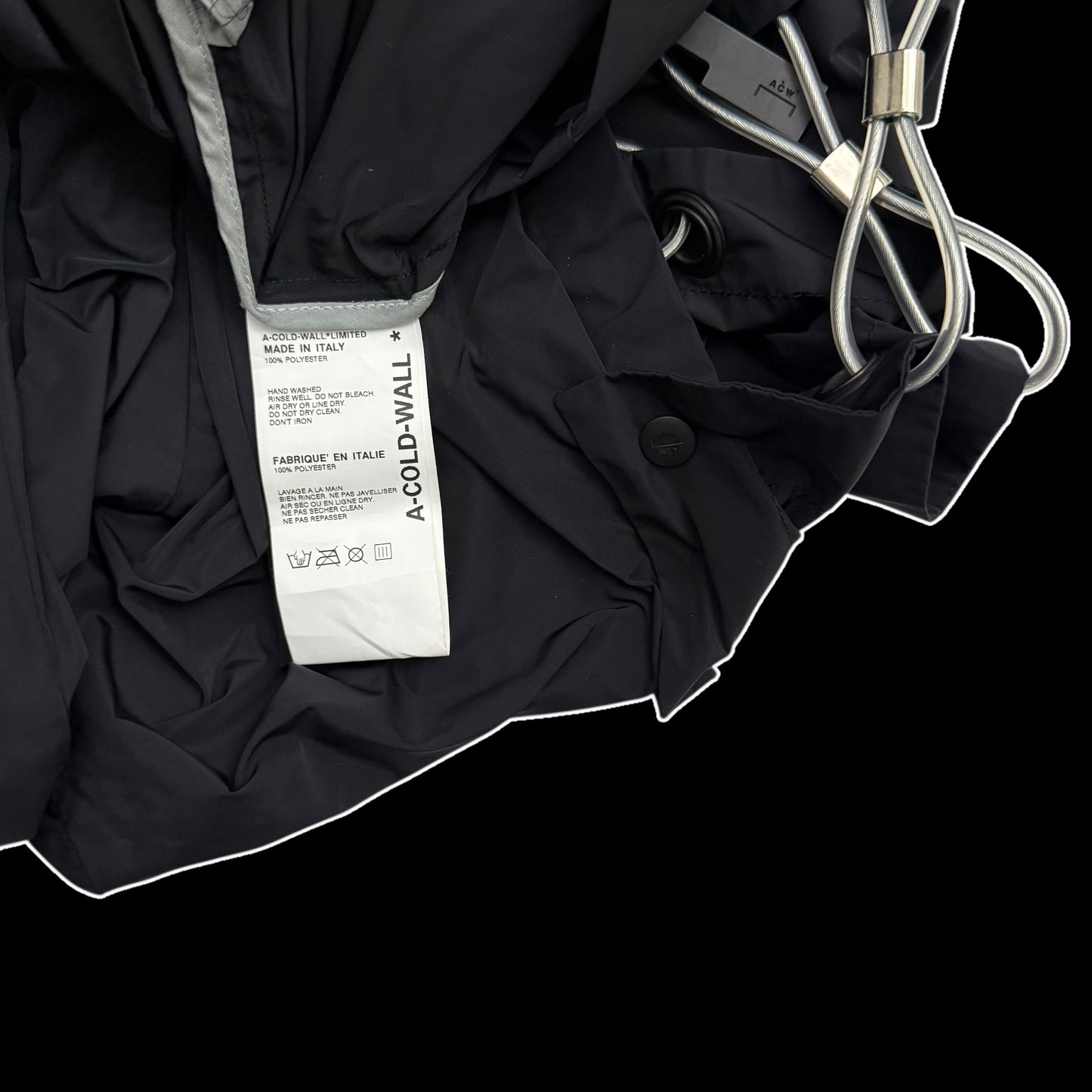 A-COLD-WALL* (ACW) Asymmetrical Nylon Chain Turncoat (Fits S-XL)
