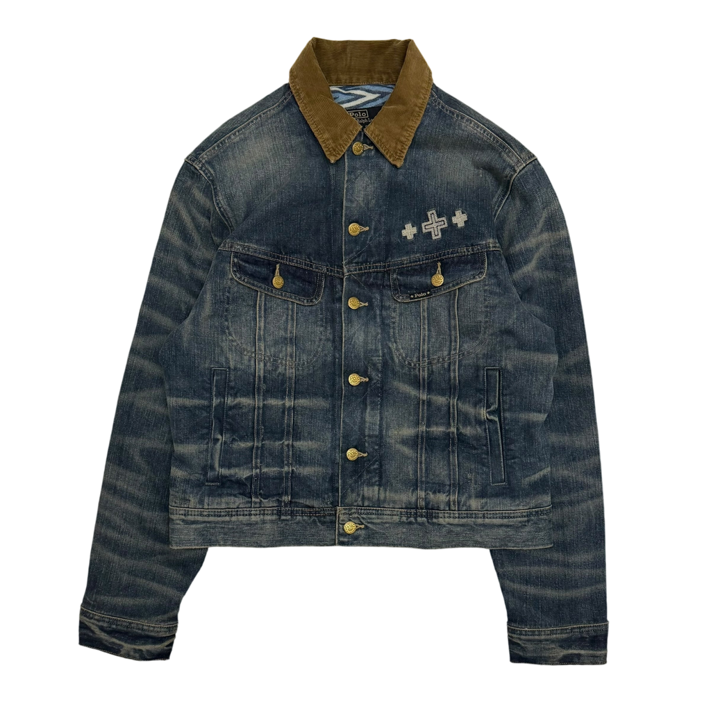 Polo Ralph Lauren x Naiomi Glasses Denim Trucker Jacket Faded Blue (Size M)