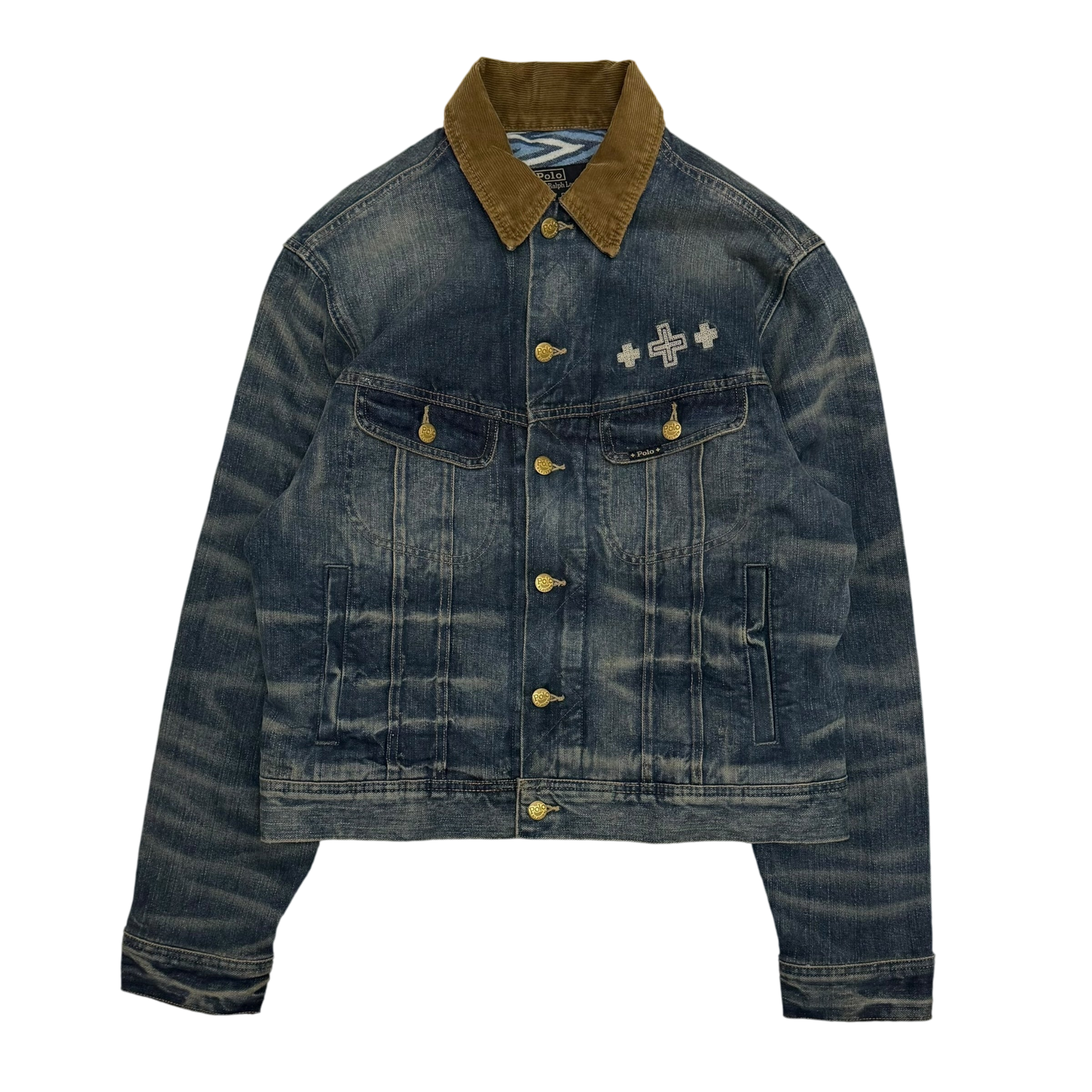 Polo Ralph Lauren x Naiomi Glasses Denim Trucker Jacket Faded Blue (Size M)