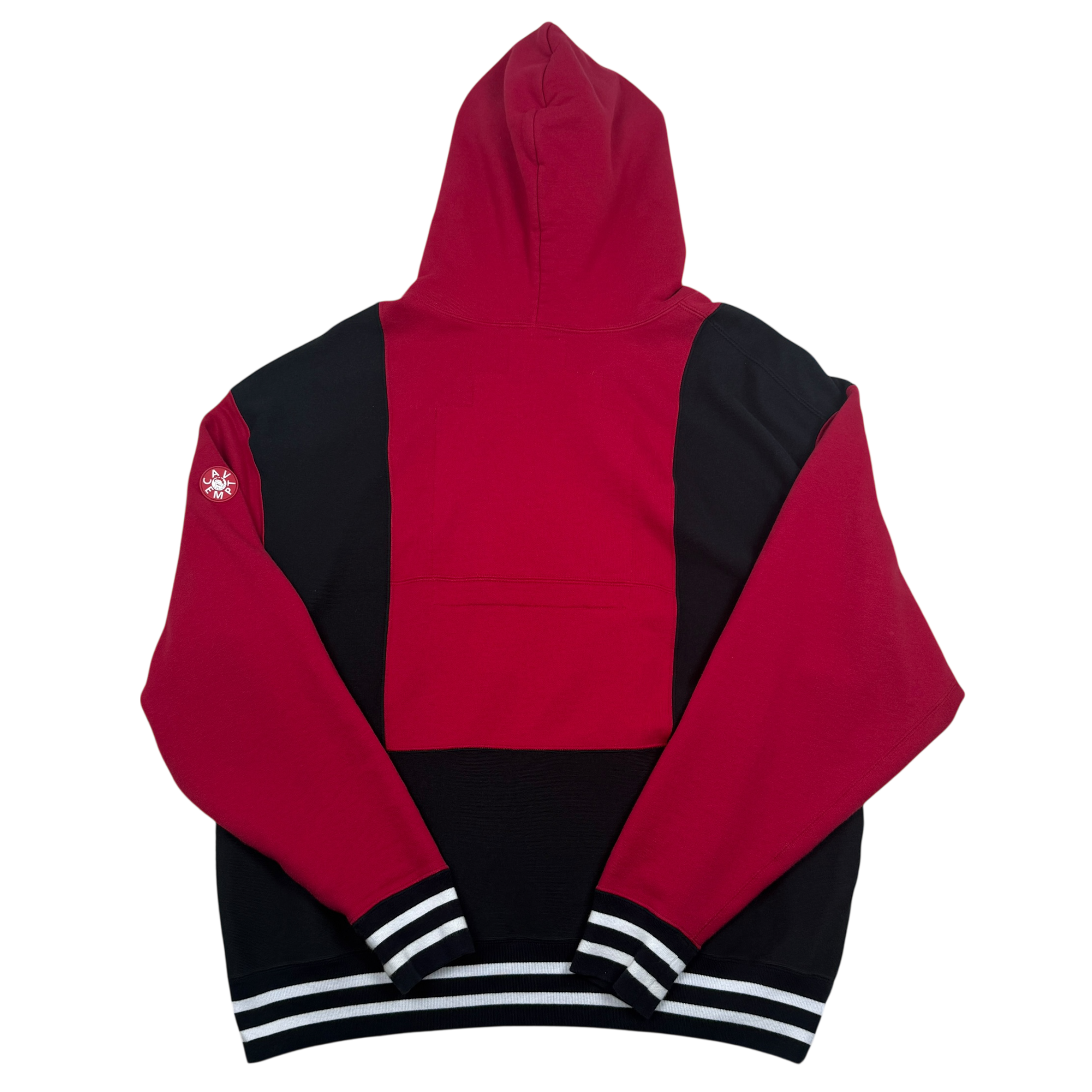 Cav Empt 2018 Ribbed Panel Hoodie Red (Fits L-XL)