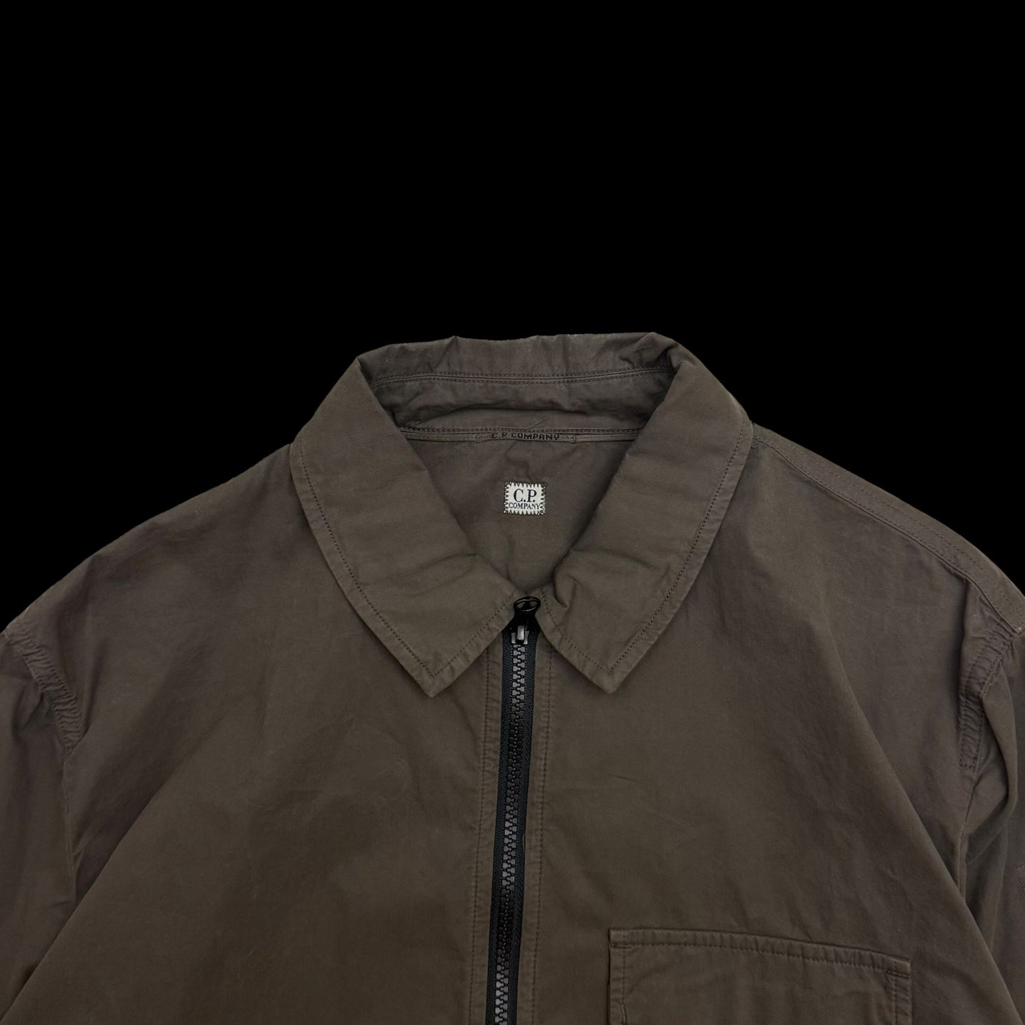 C.P. Company Gabardine Pocket Lens Overshirt Brown (Fits L-XL)