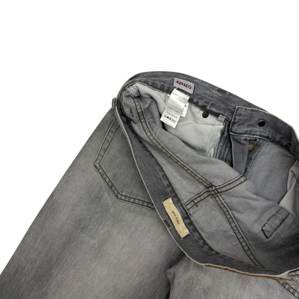 Kenzo Paris Easy Cut Patchwork Washed Jeans (Size 34”)