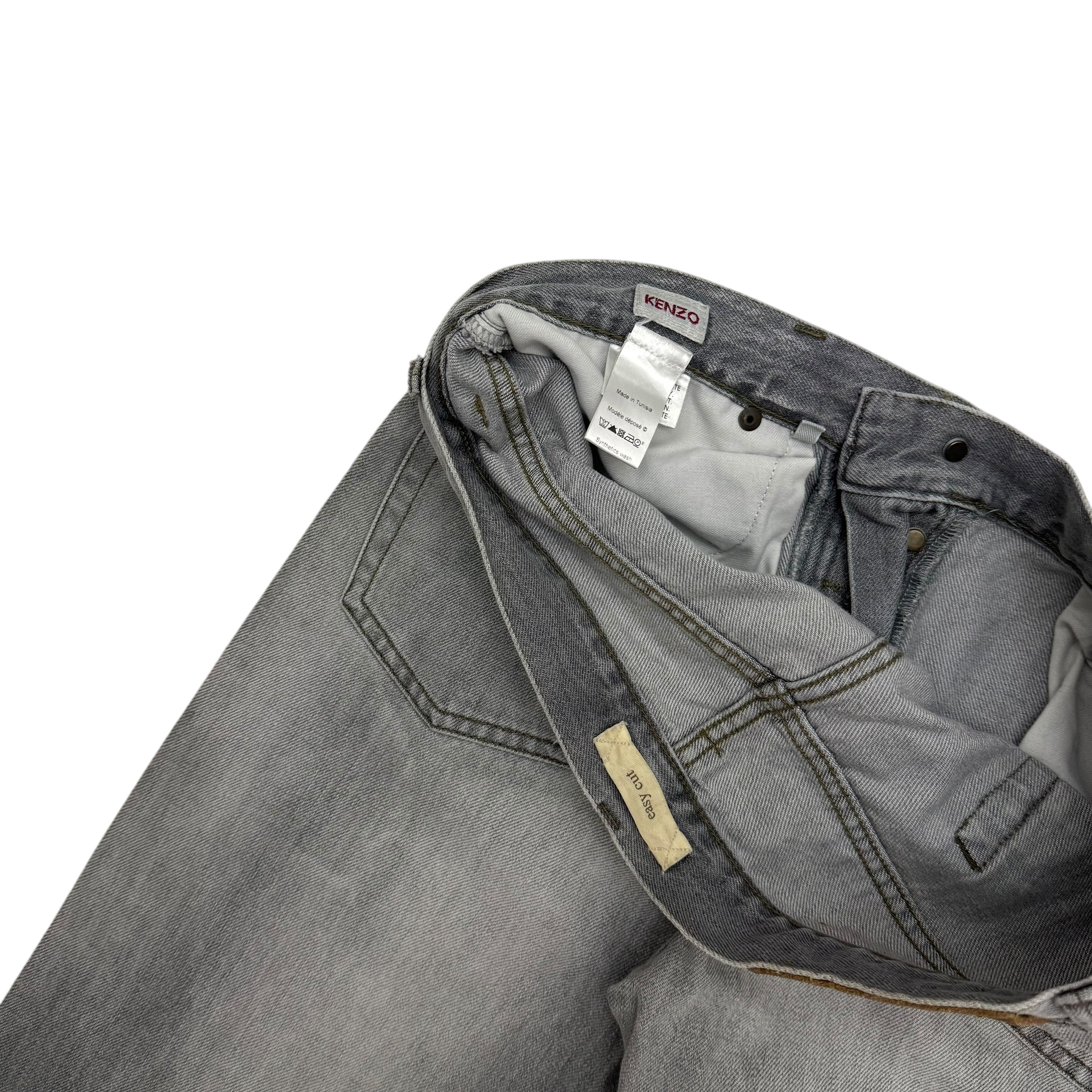 Kenzo Paris Easy Cut Patchwork Washed Jeans (Size 34”)