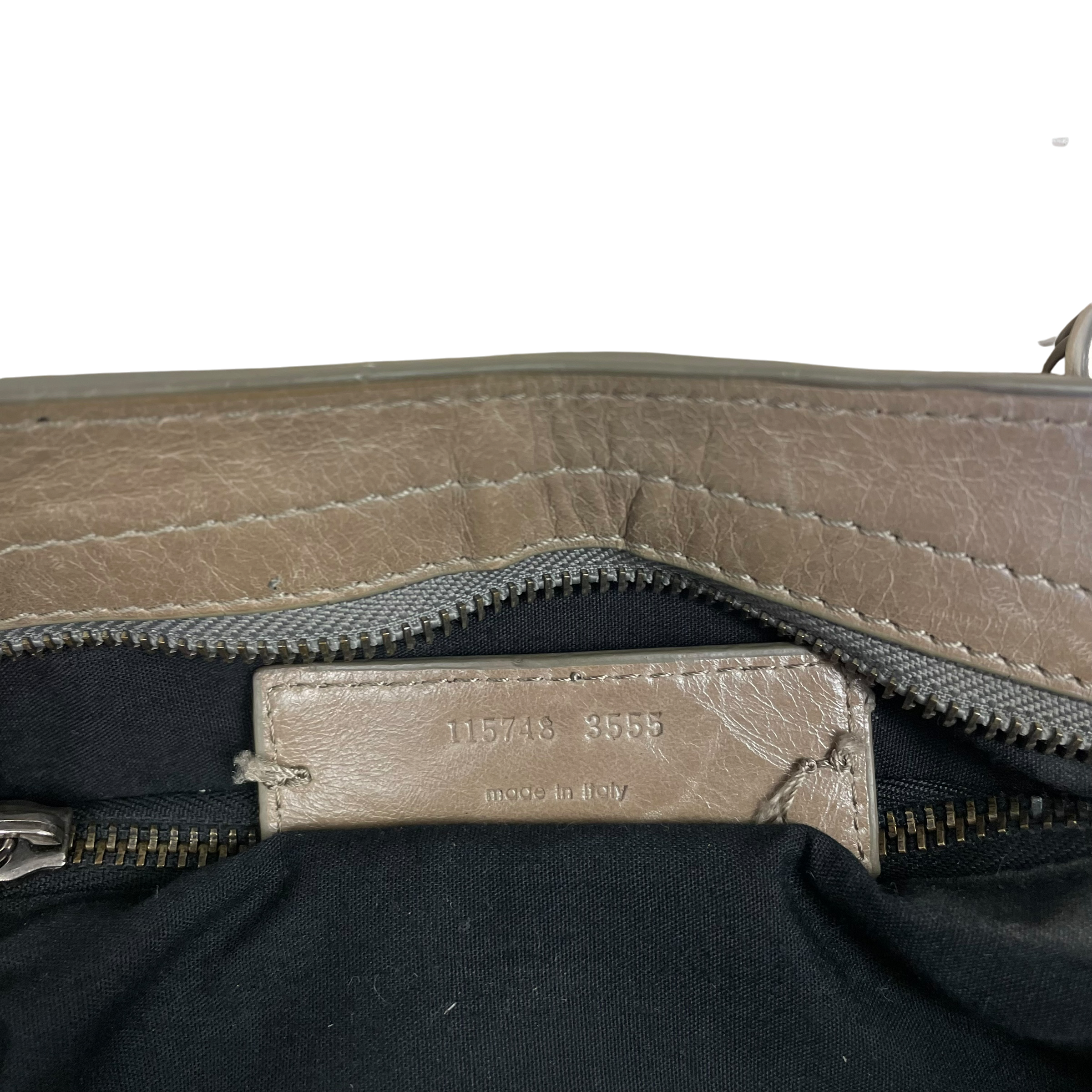 Balenciaga Leather City Bag Taupe