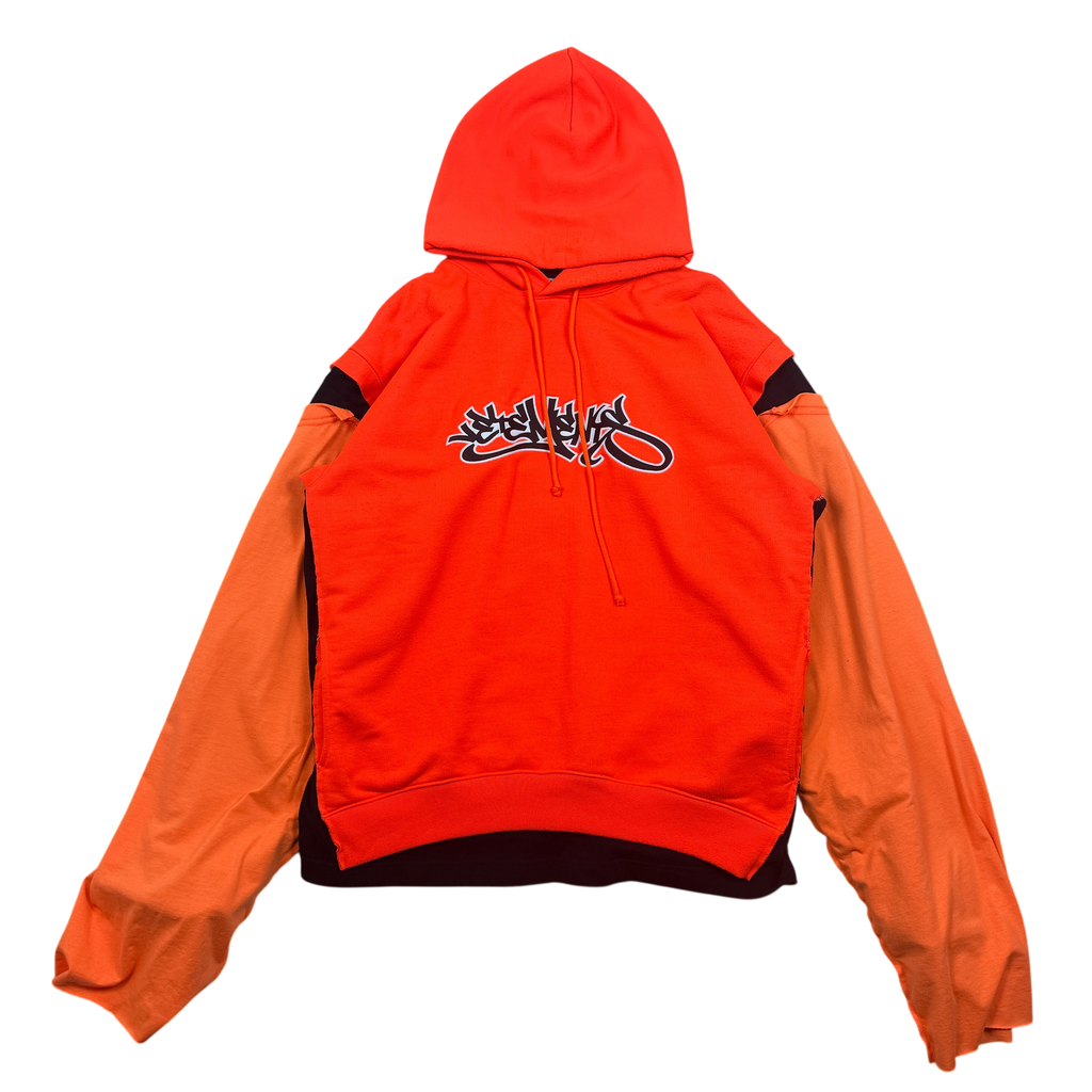 Vetements Oversized Graffiti Hoodie Orange (Fits M-XL)