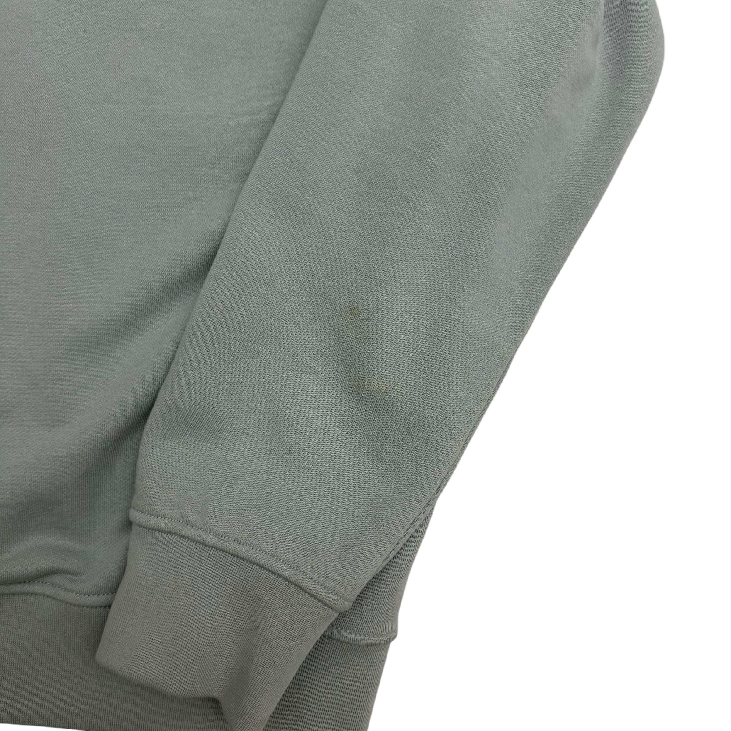 Stone Island Garment-Dyed Quarter-Zip Sweatshirt Light Blue (Fits L-XL)